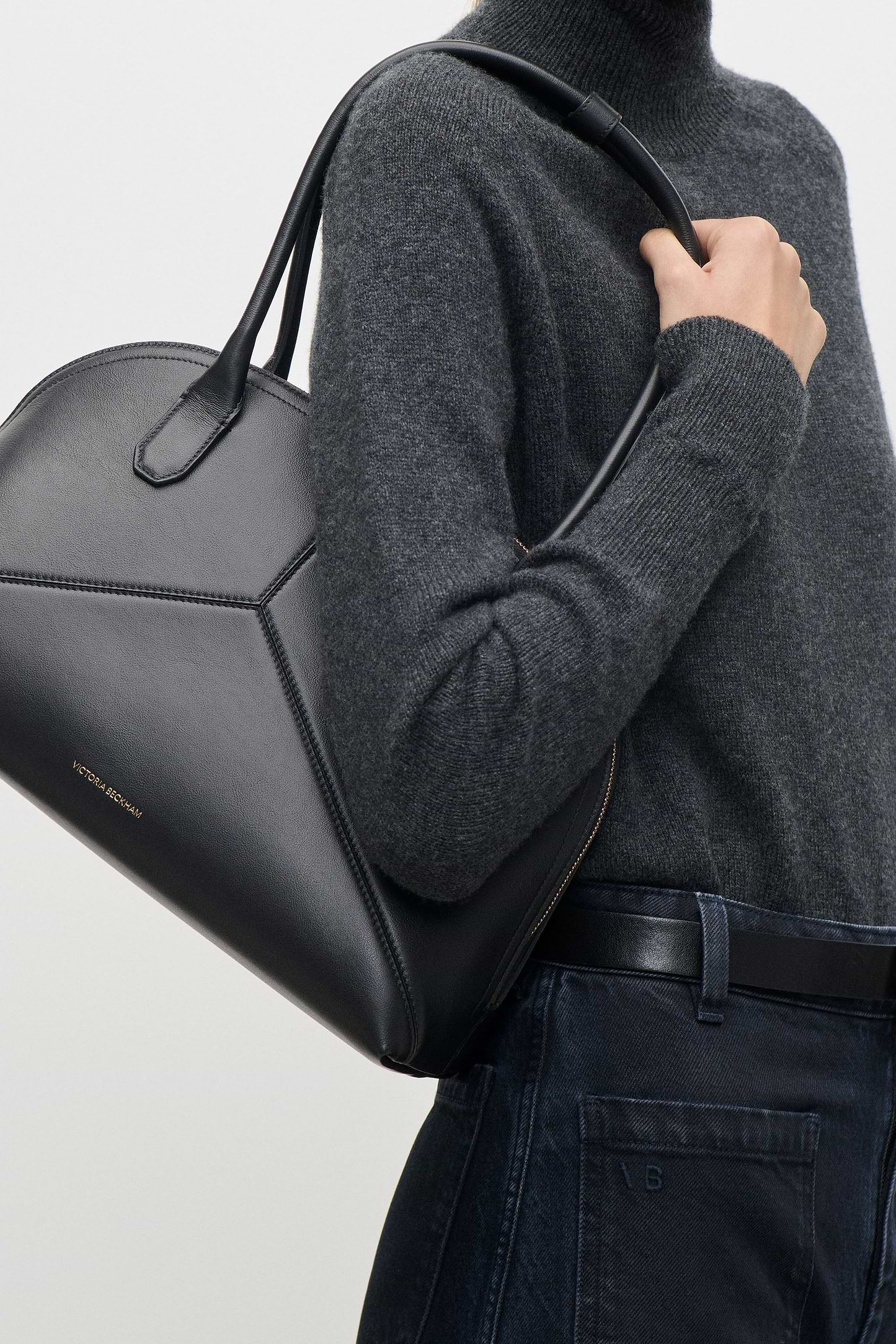 Victoria Doctor Bag Black Soft Calf Leather