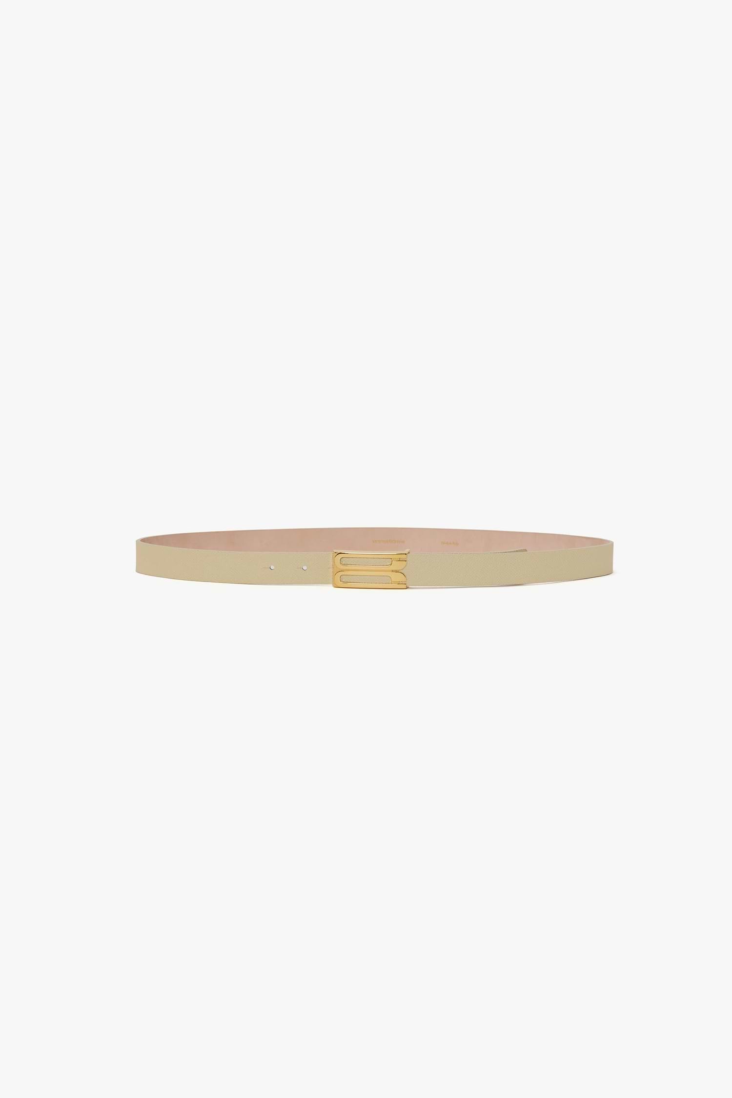 Dorian Frame Belt 25mm Ivory Grainy Calf Leather
