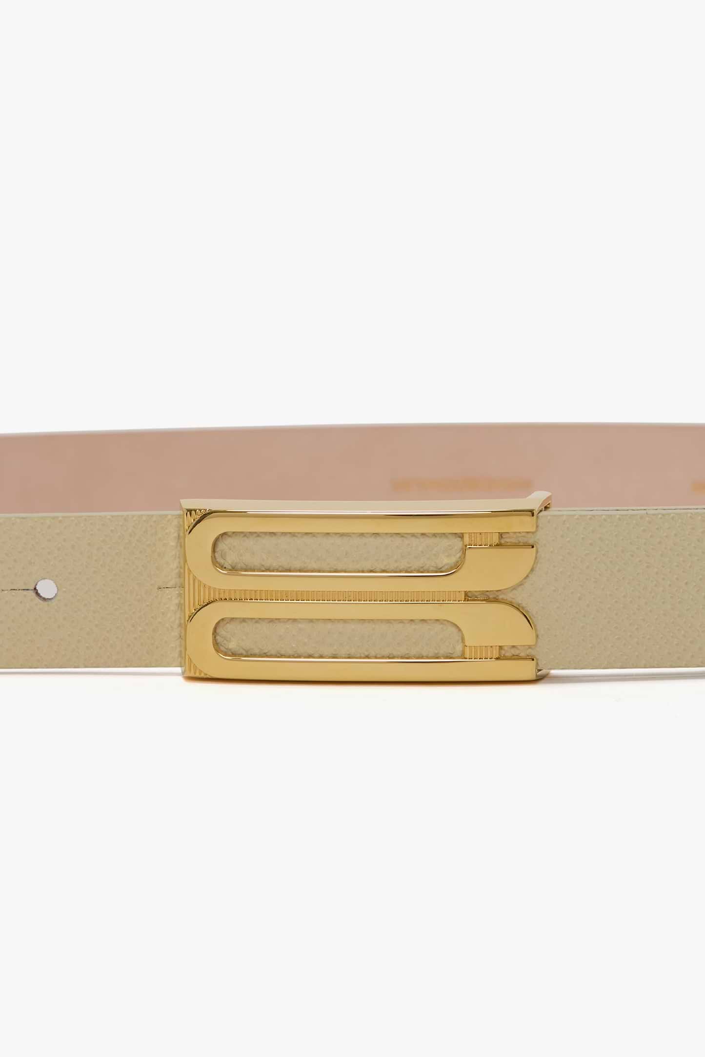 Dorian Frame Belt 25mm Ivory Grainy Calf Leather