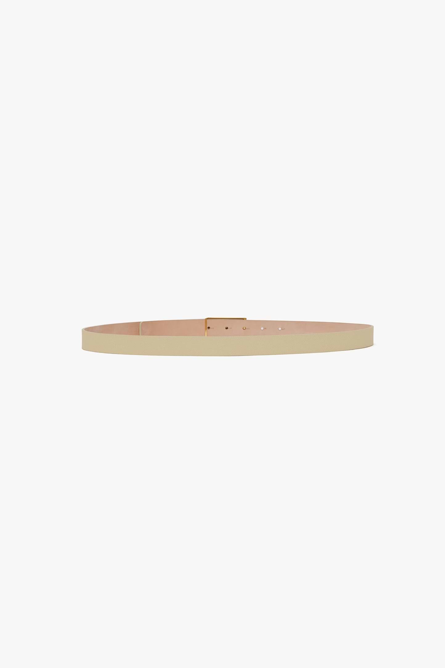 Dorian Frame Belt 25mm Ivory Grainy Calf Leather