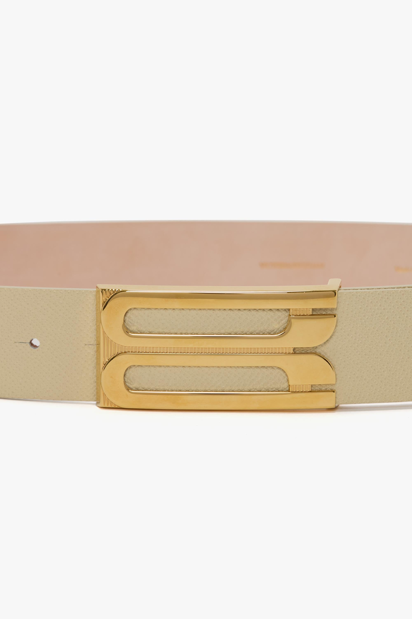 Dorian Frame Belt Jumbo 40mm Ivory Grainy Calf Leather