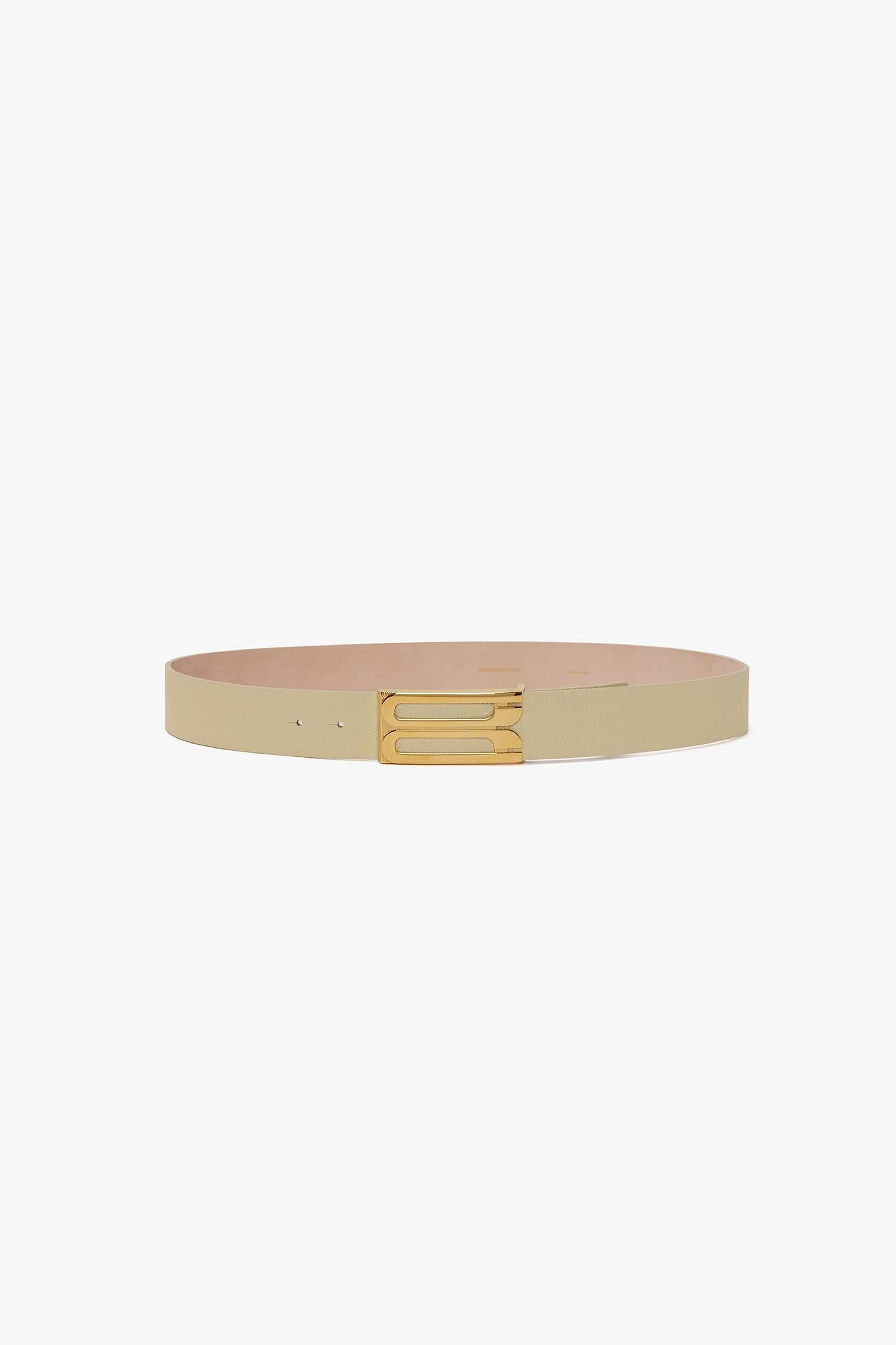Dorian Frame Belt Jumbo 40mm Ivory Grainy Calf Leather