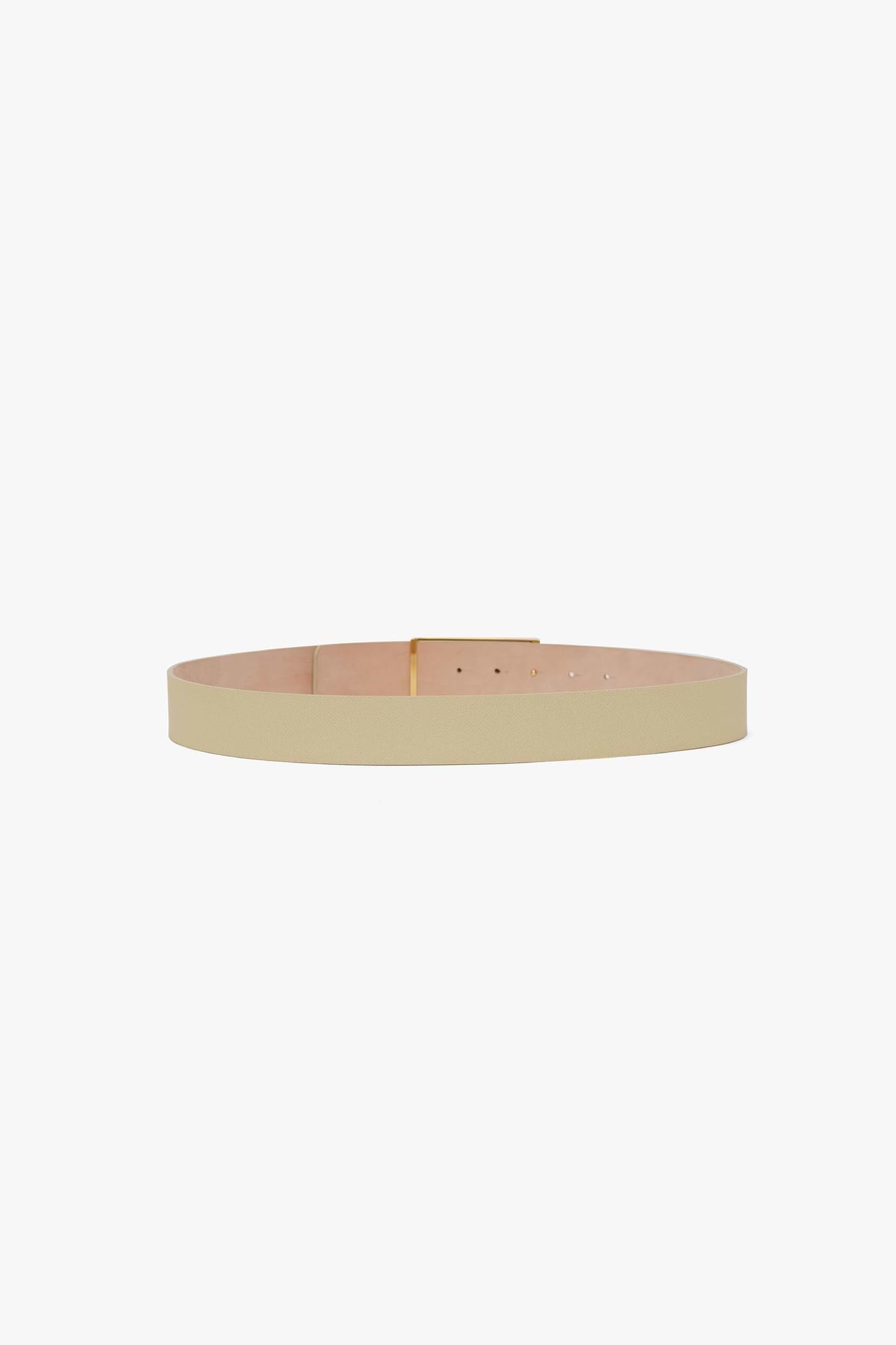 Dorian Frame Belt Jumbo 40mm Ivory Grainy Calf Leather
