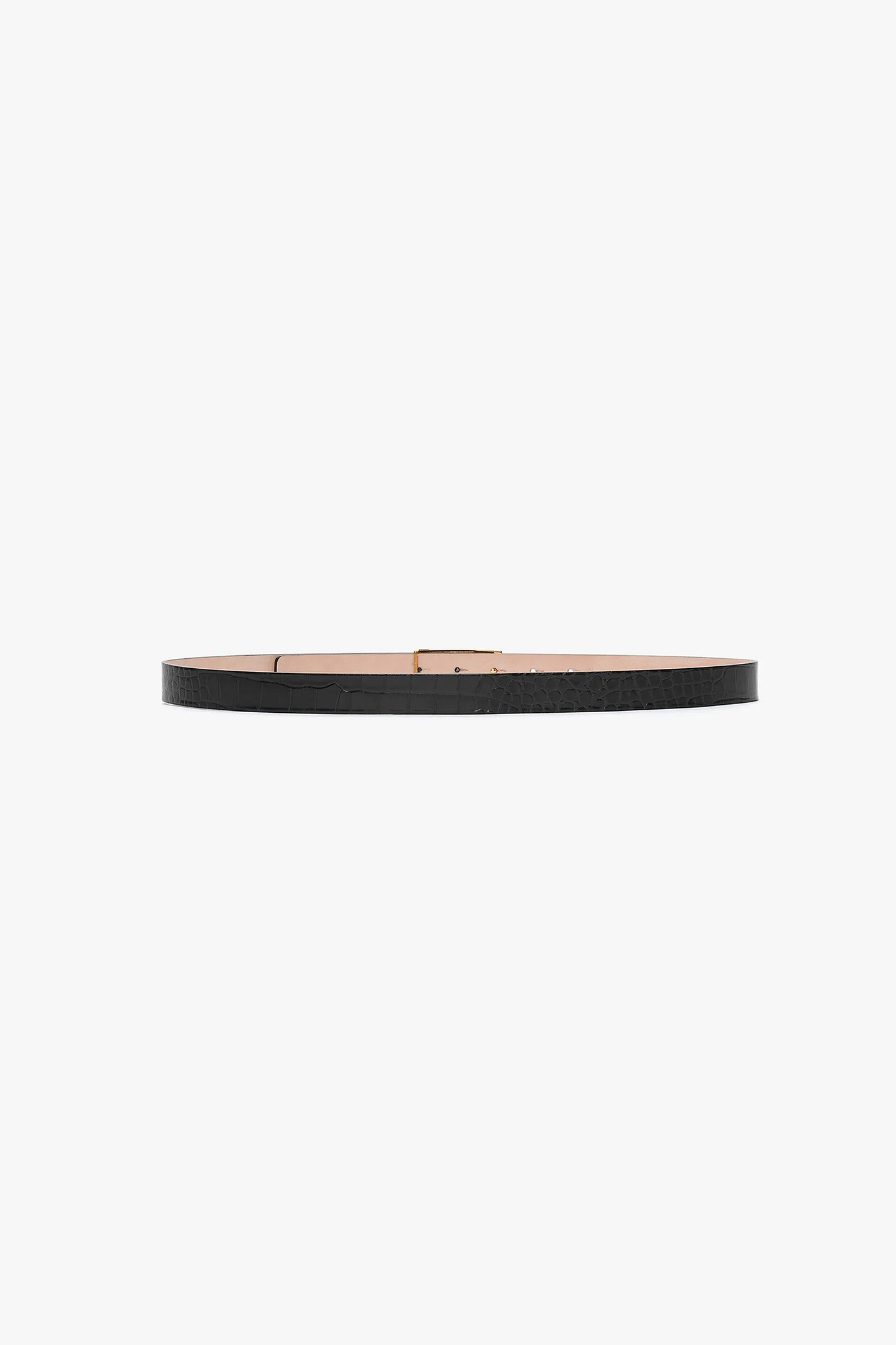 Dorian Frame Belt 25mm Black Croc Embossed Leather