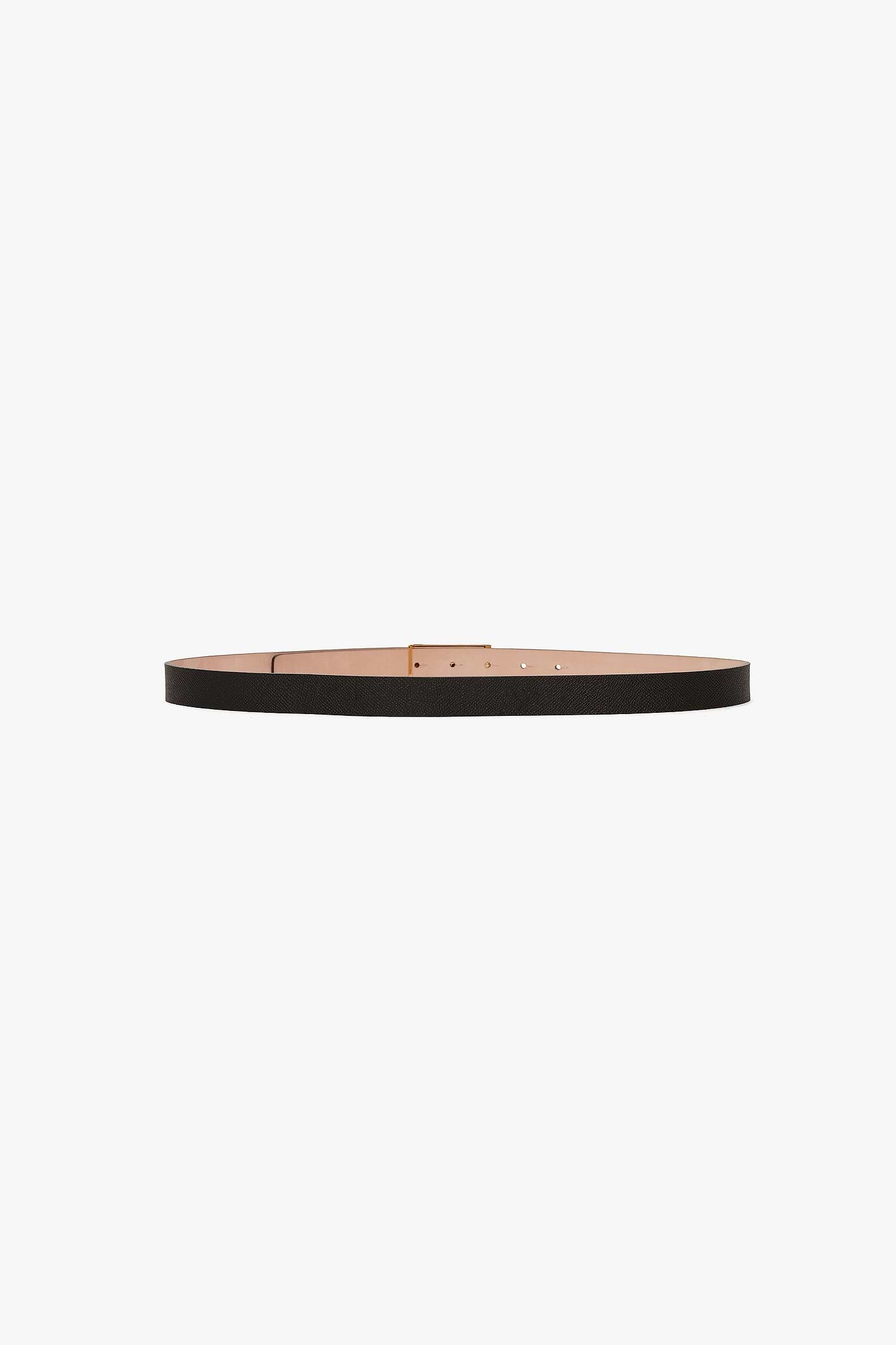 Dorian Frame Belt 25mm Black Grainy Calf Leather