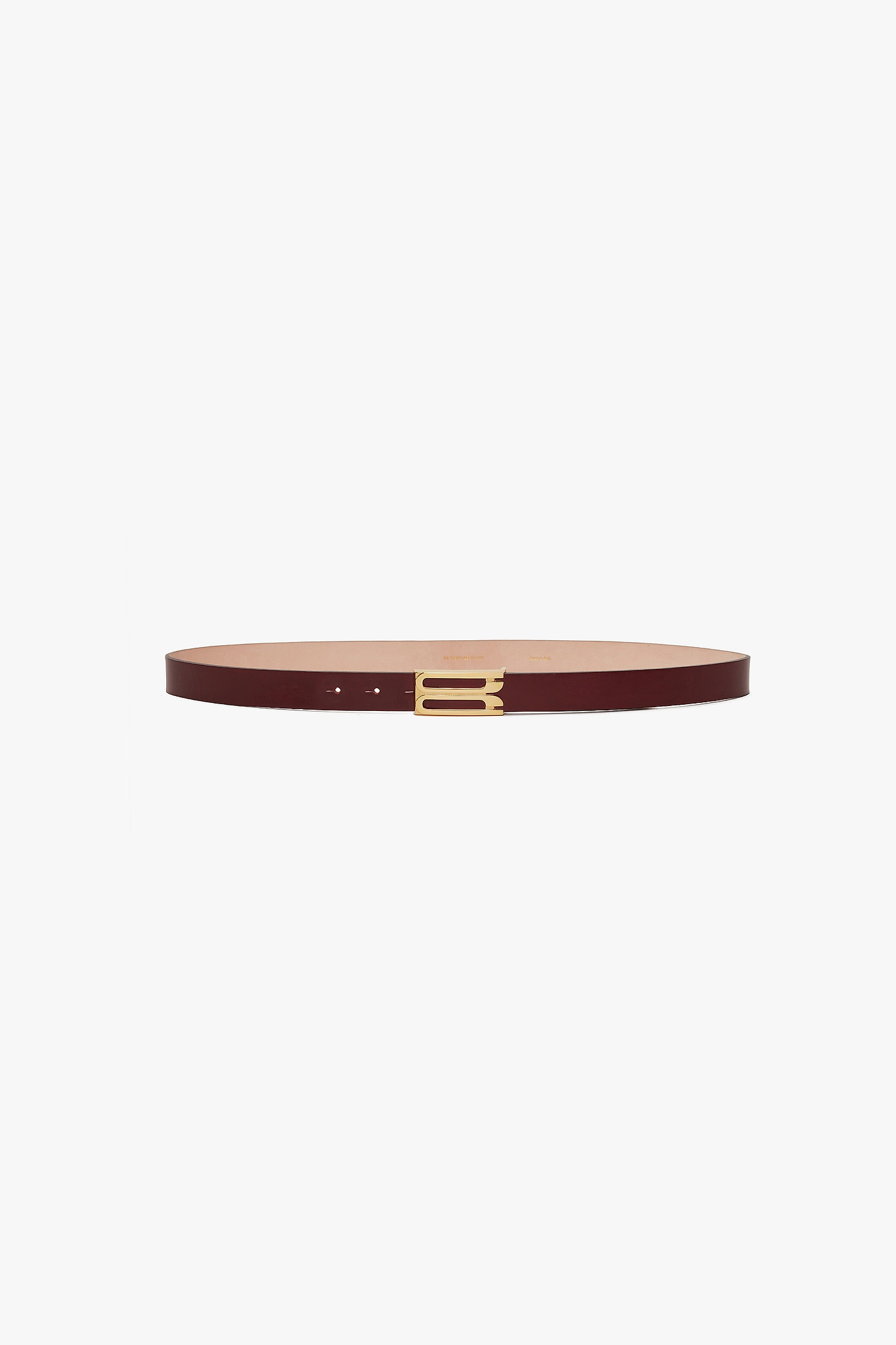 Dorian Frame Belt 25mm Burgundy Shiny Calf Leather