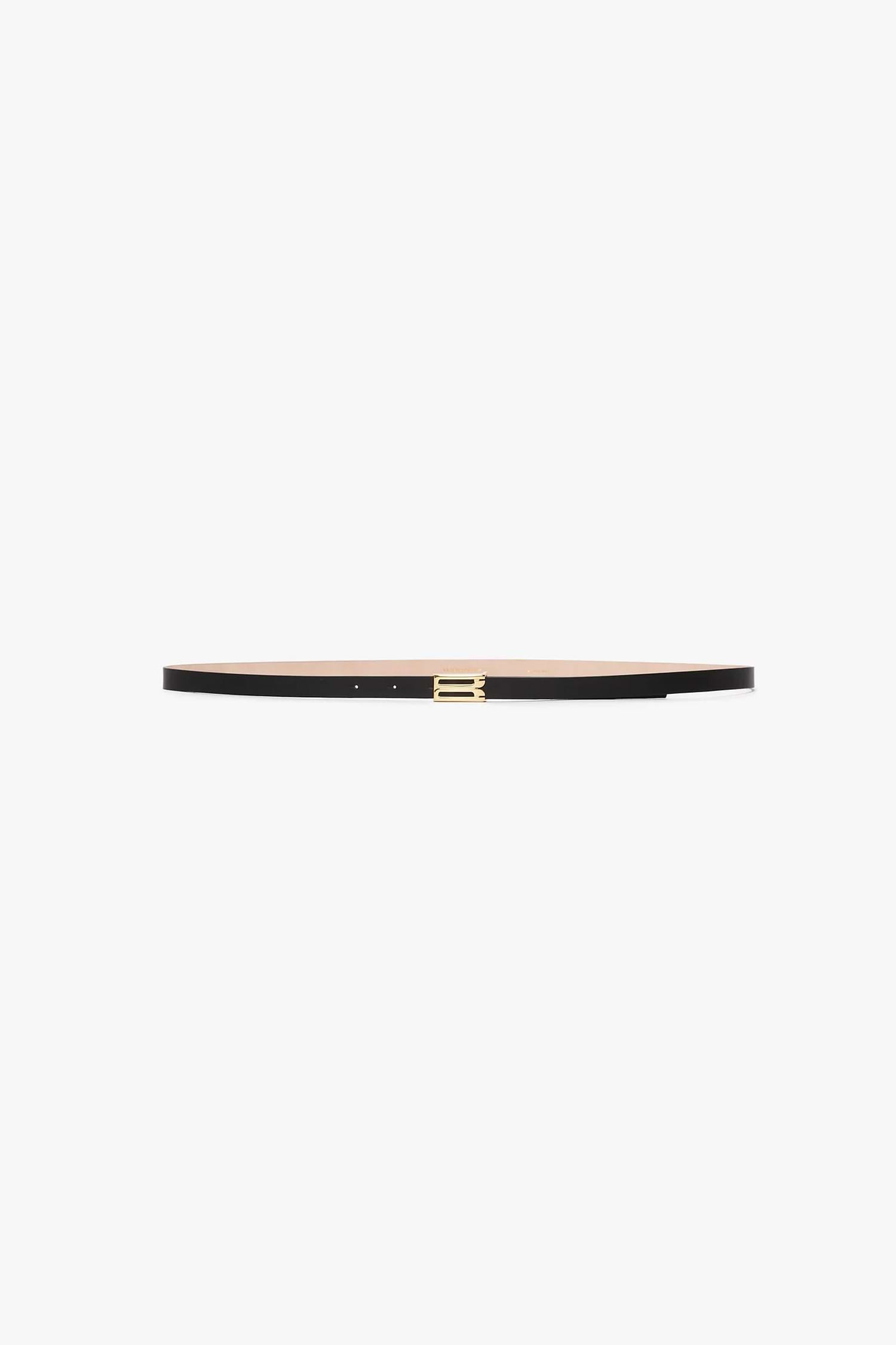 Dorian Frame Belt Micro 15mm Black Shiny Calf Leather