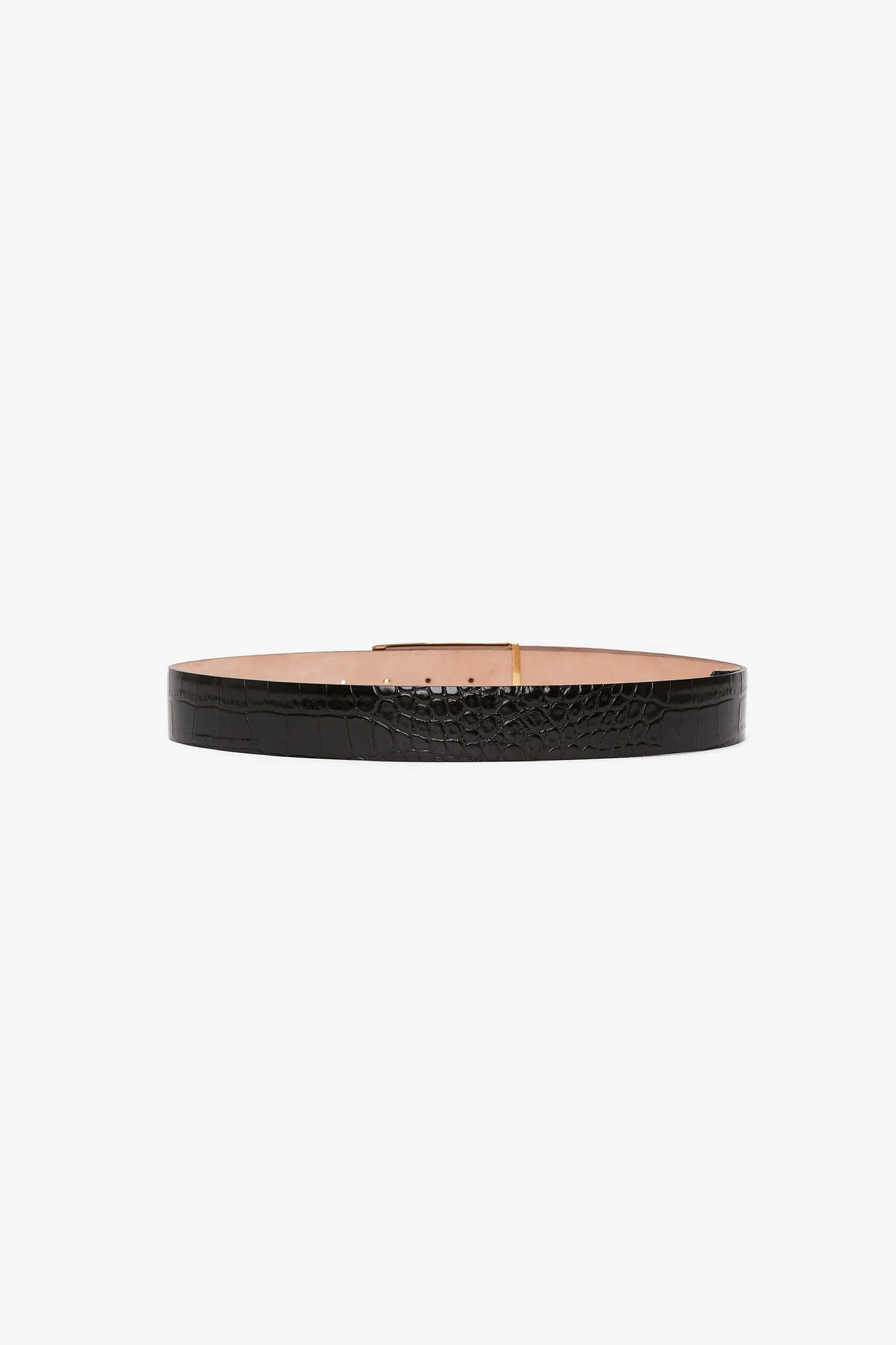 Dorian Frame Belt Jumbo 40mm Black Croc Embossed Leather