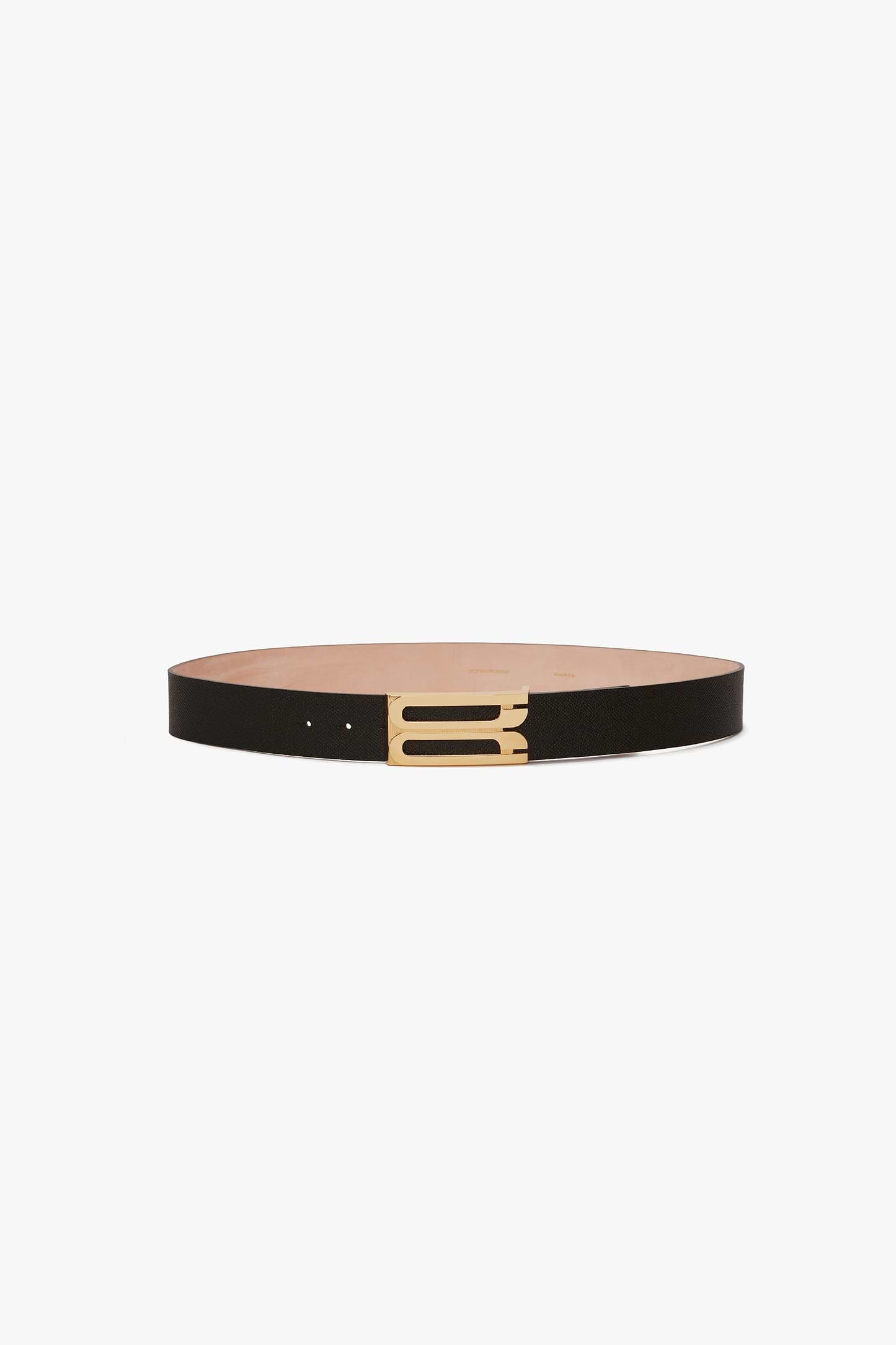 Dorian Frame Belt Jumbo 40mm Black Grainy Calf Leather
