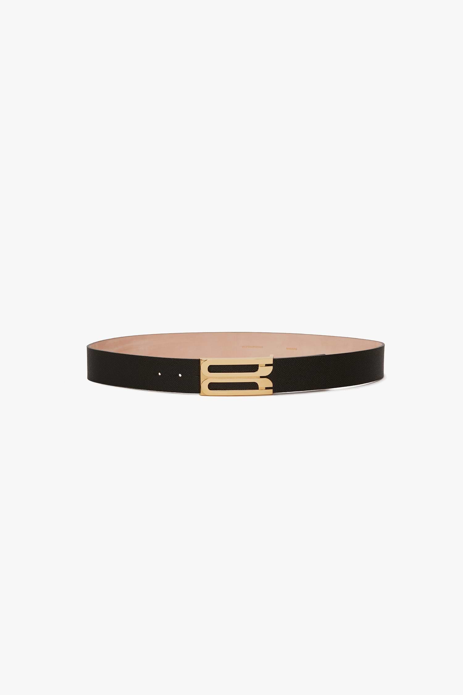 Dorian Frame Belt Jumbo 40mm Black Grainy Calf Leather