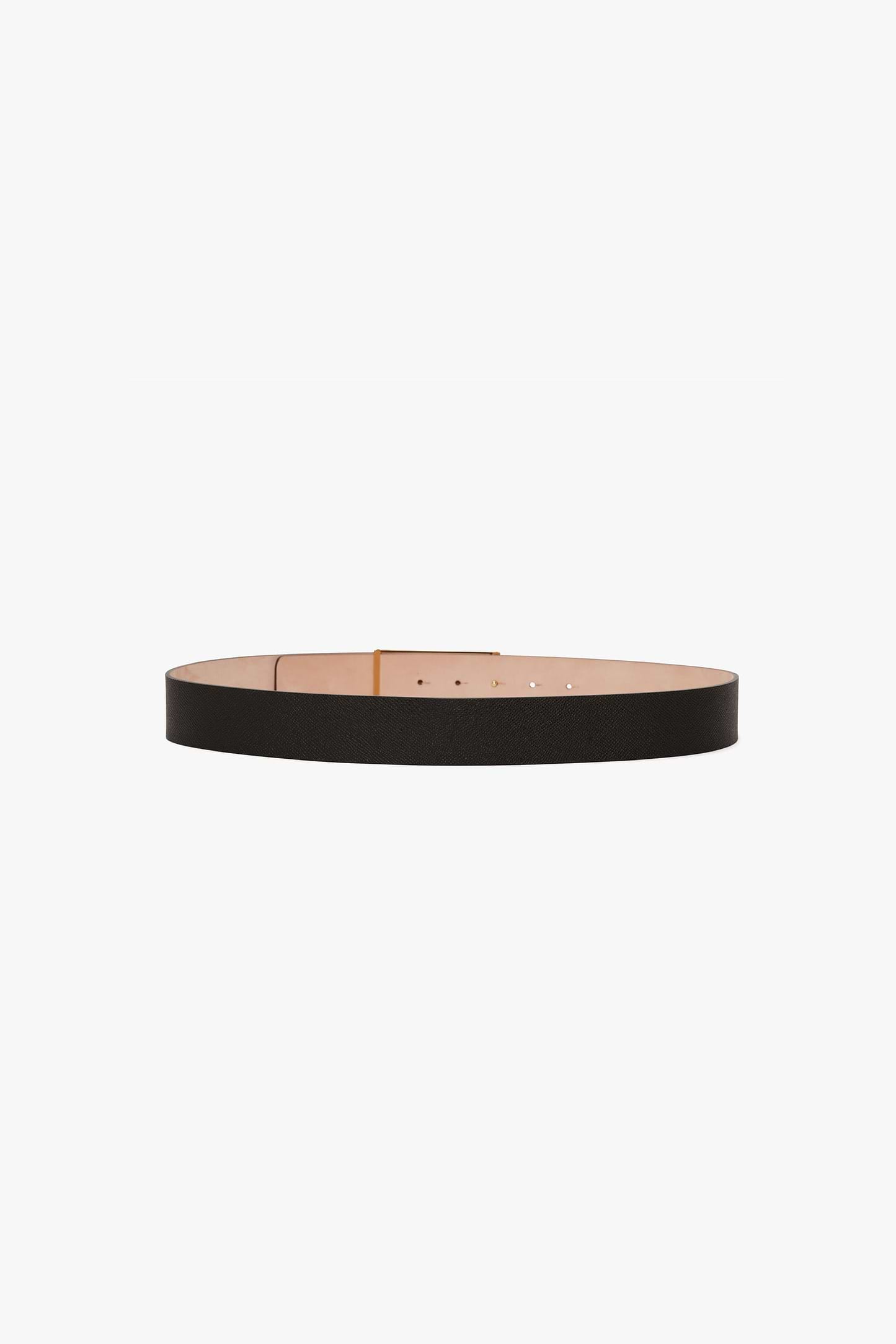 Dorian Frame Belt Jumbo 40mm Black Grainy Calf Leather