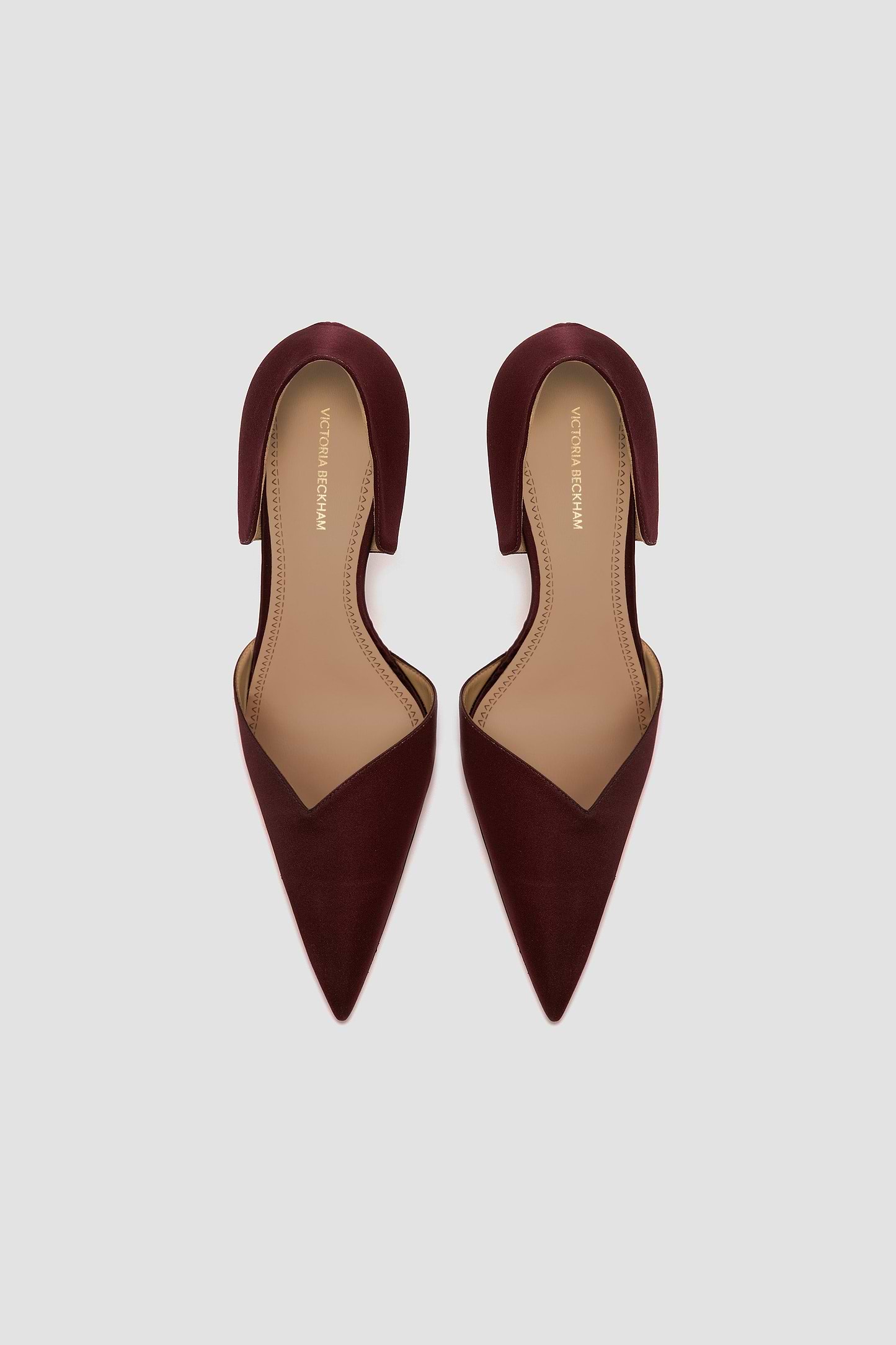 Victoria Angle D'Orsay Pump 115 Burgundy Satin