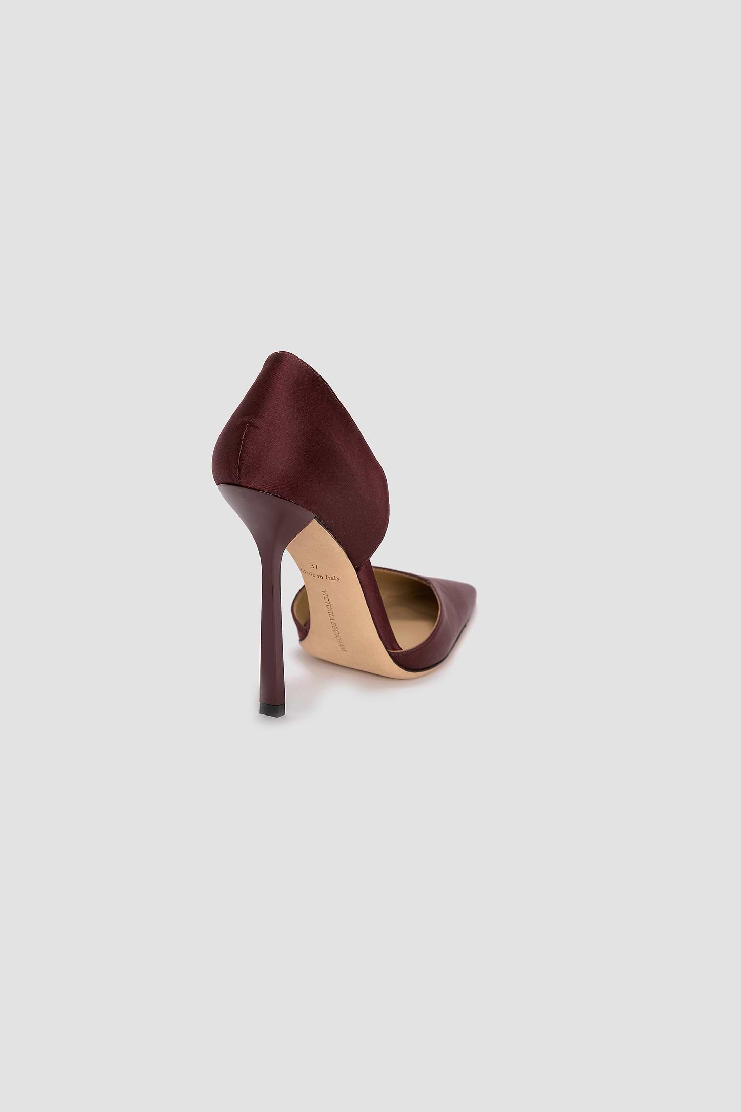 Victoria Angle D'Orsay Pump 115 Burgundy Satin