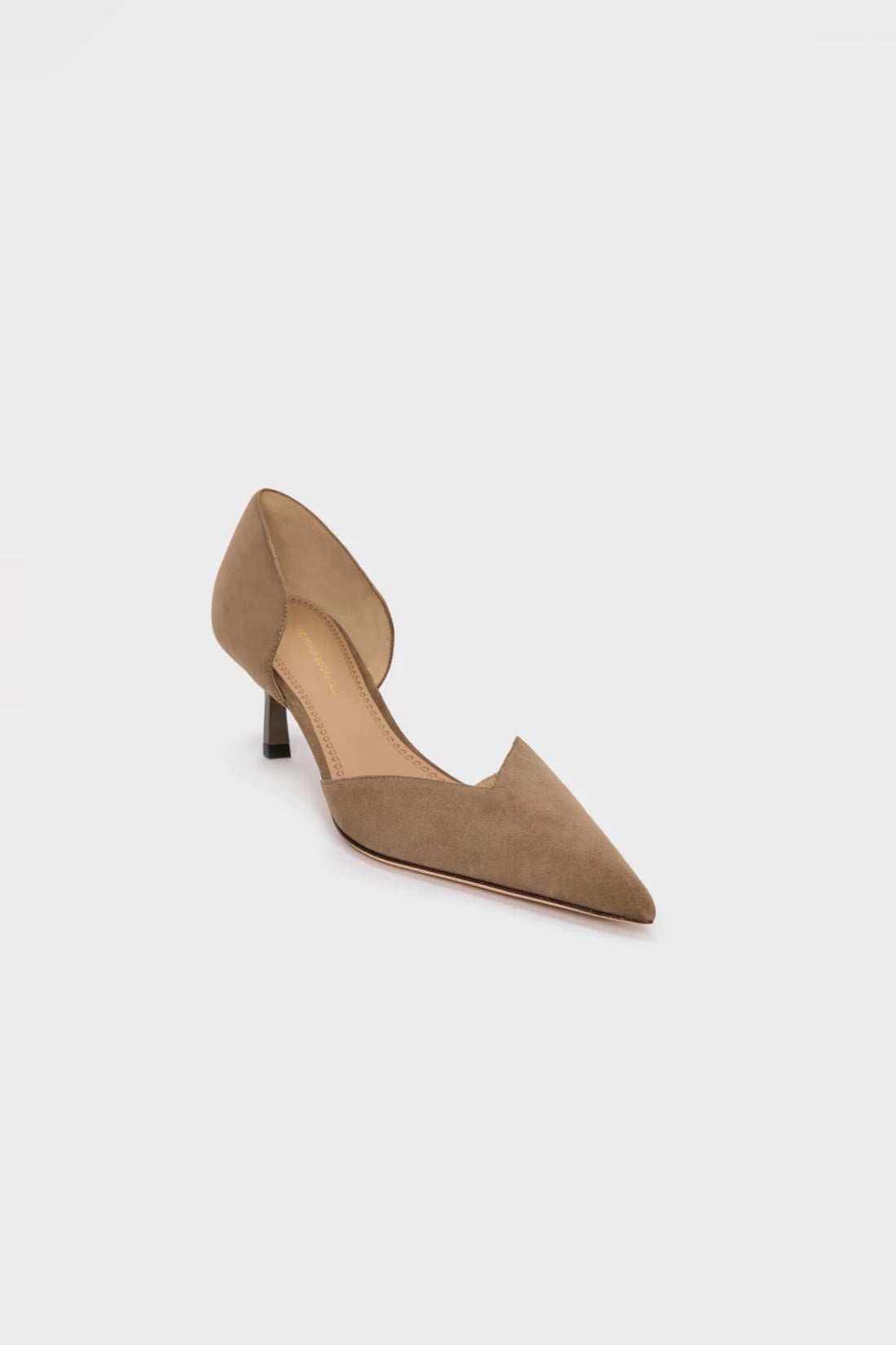 Victoria Angle D'Orsay Pump 55 Brown Suede