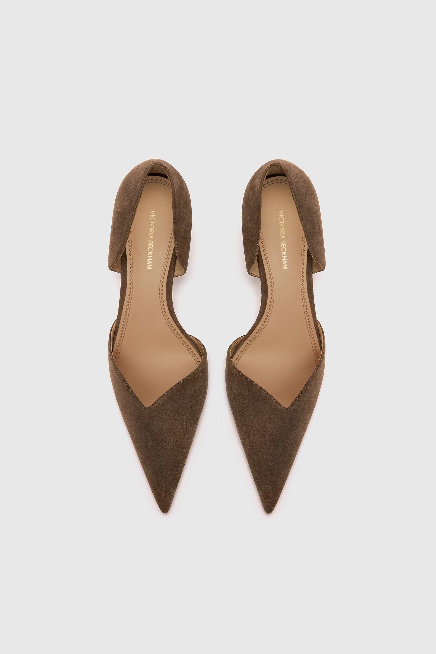 Victoria Angle D'Orsay Pump 55 Brown Suede