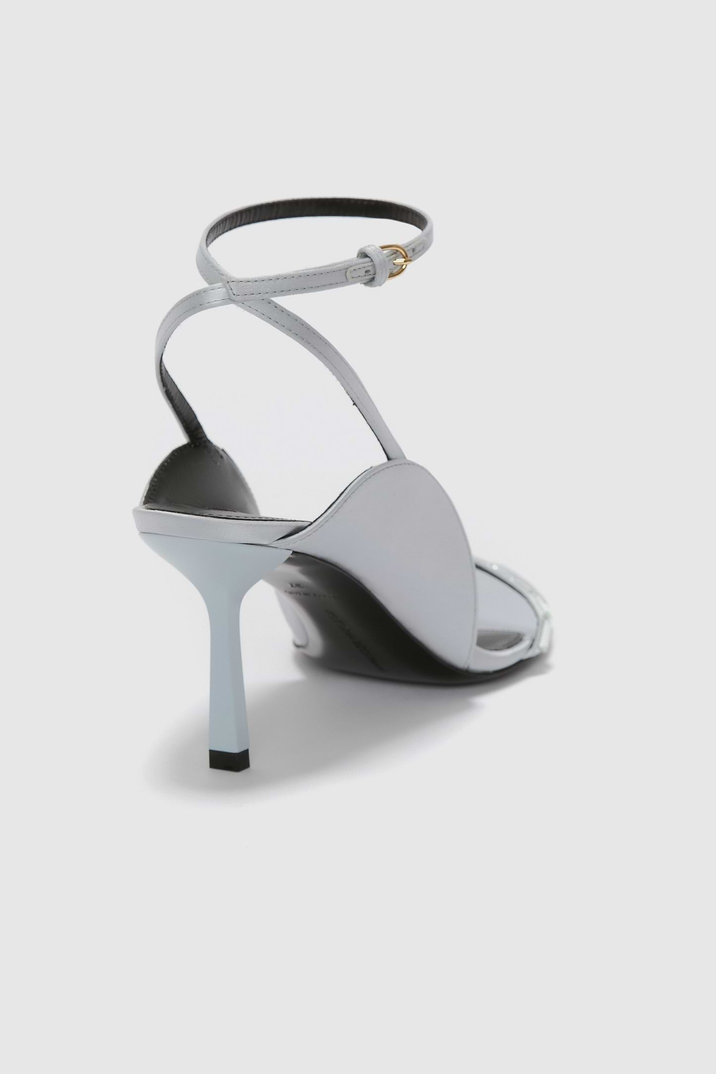 Victoria Embellished Sandal 75 Silver Satin