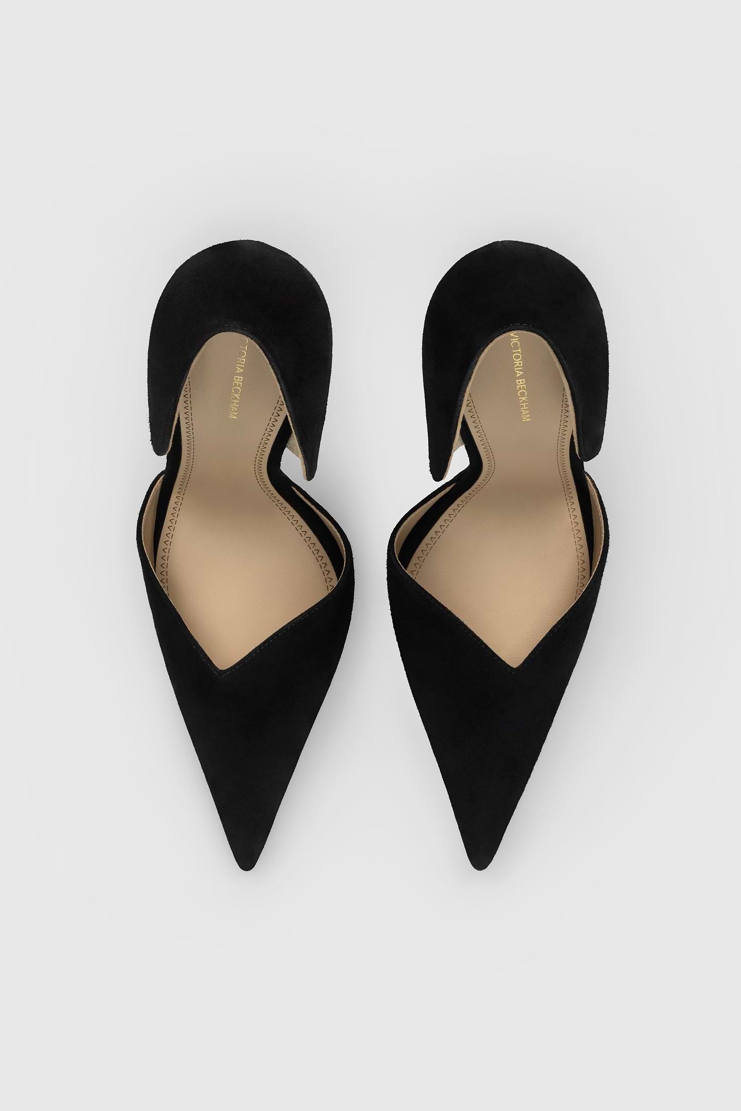 Victoria Angle D'Orsay Pump 115 Black Suede