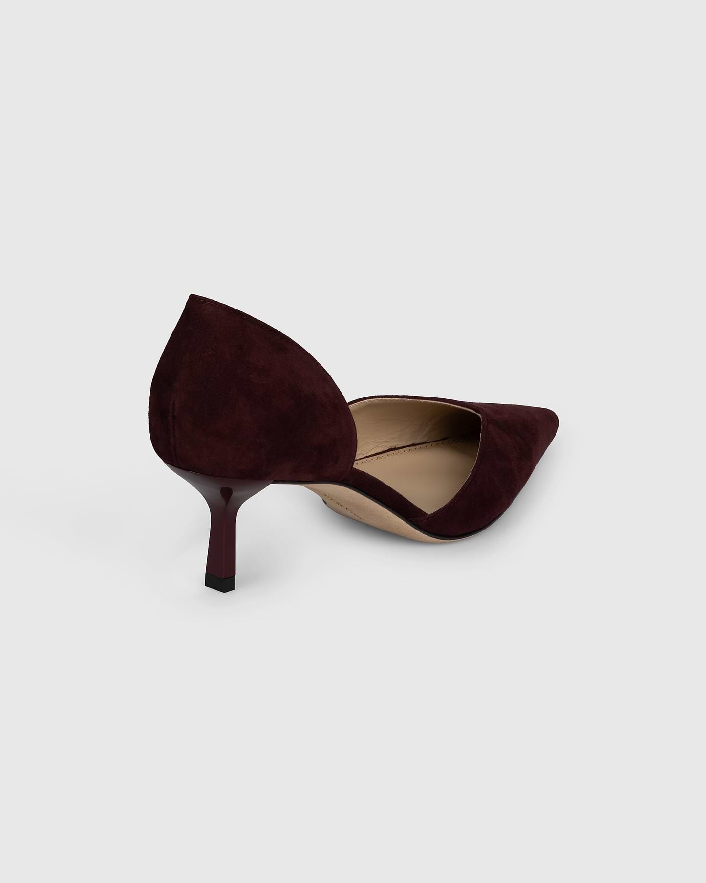 Victoria Angle D'Orsay Pump 55 Burgundy Suede
