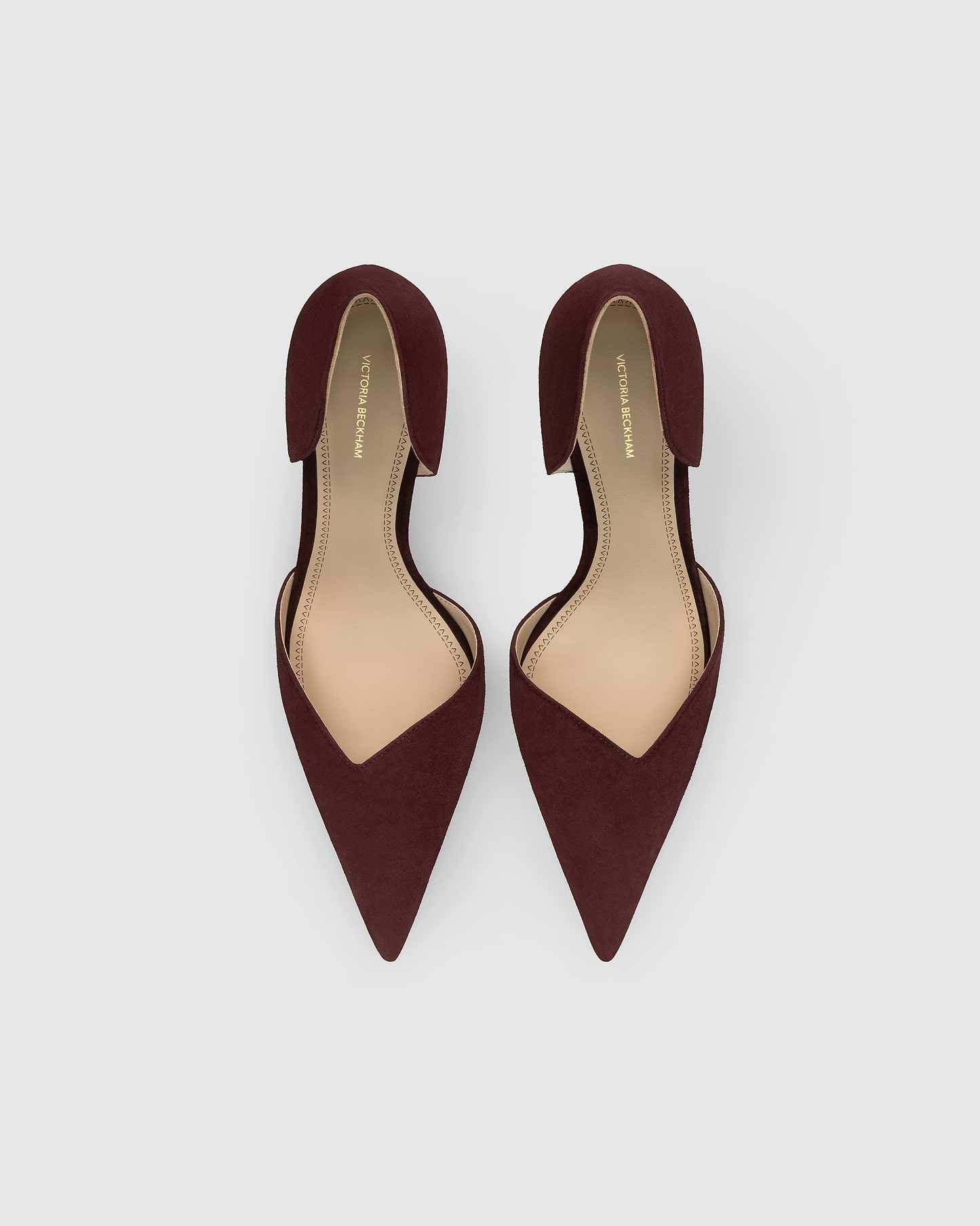 Victoria Angle D'Orsay Pump 55 Burgundy Suede