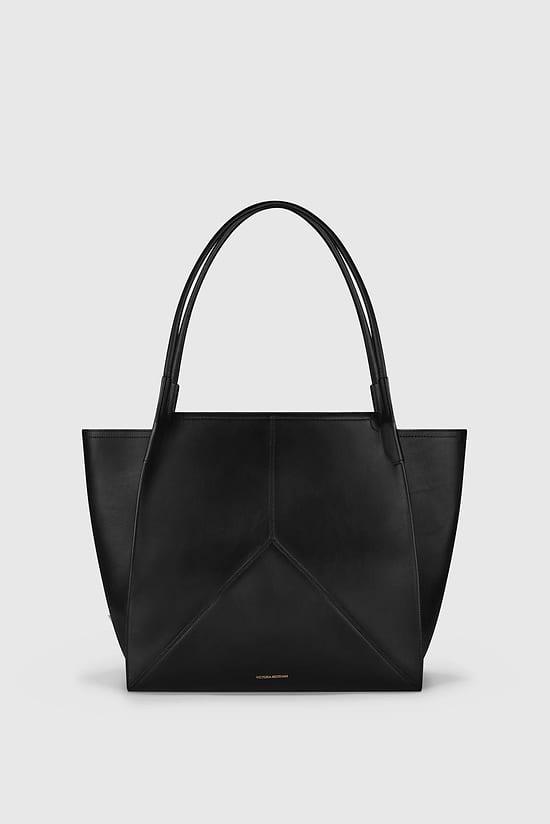Victoria Tote Large Black Soft Calf Leather