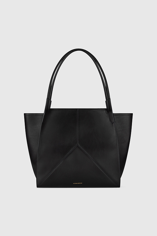 Victoria Tote Large Black Soft Calf Leather