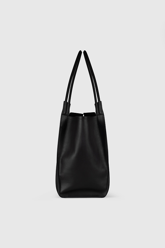Victoria Tote Large Black Soft Calf Leather