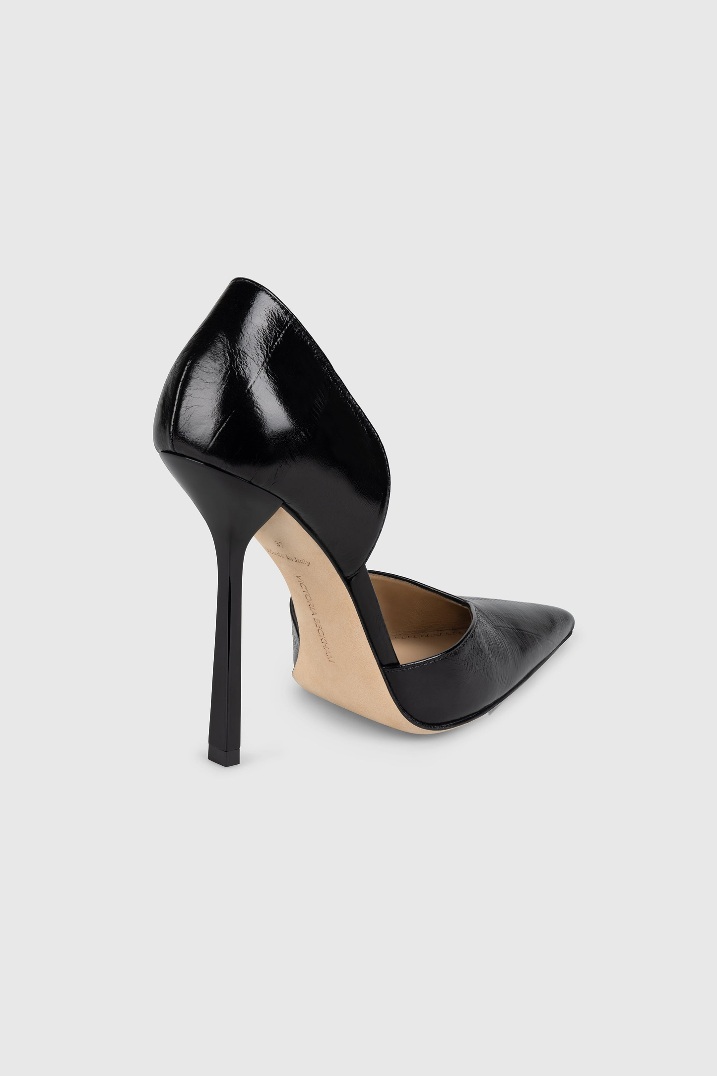 Victoria Angle D'Orsay Pump 115 Black Printed Leather