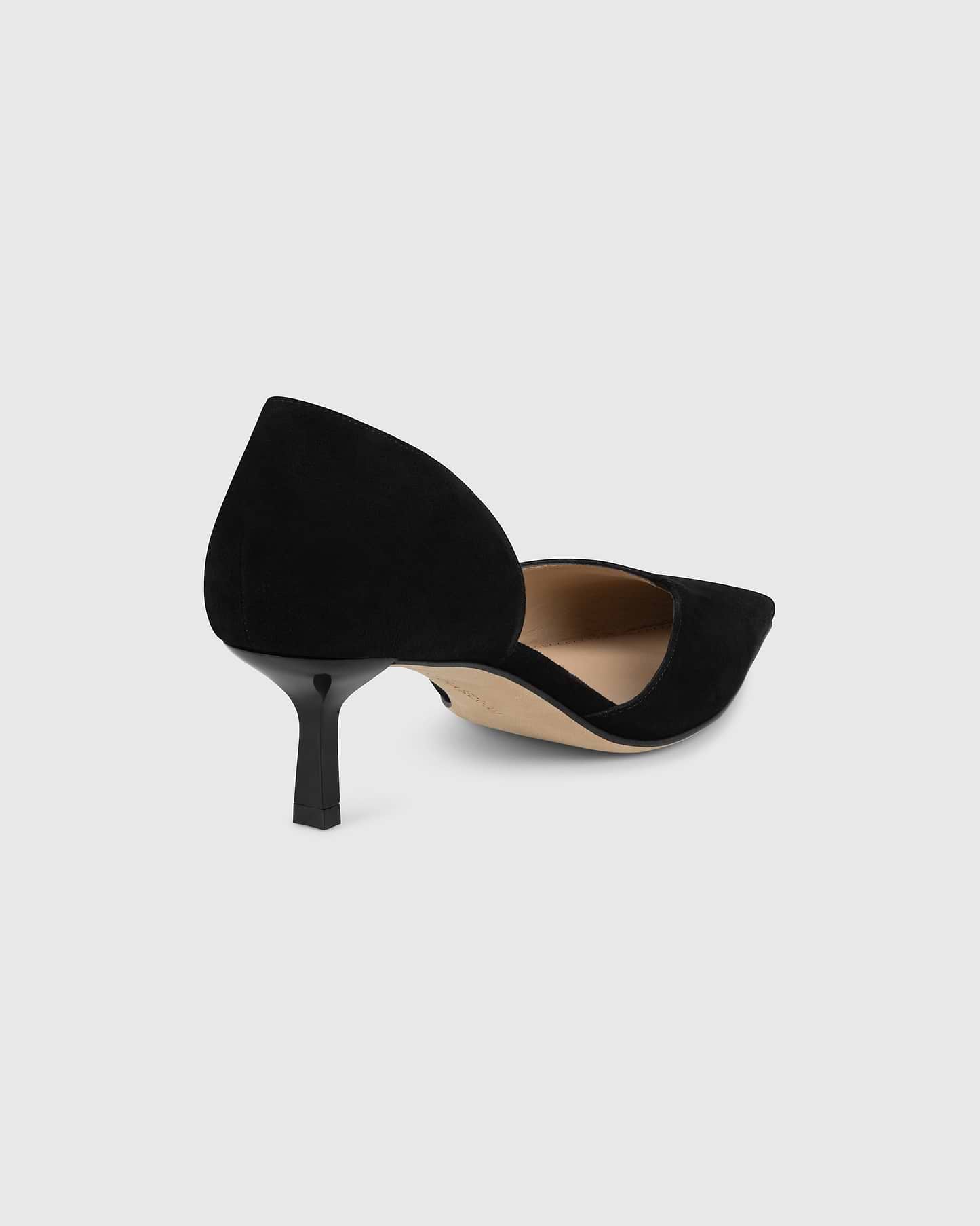 Victoria Angle D'Orsay Pump 55 Black Suede