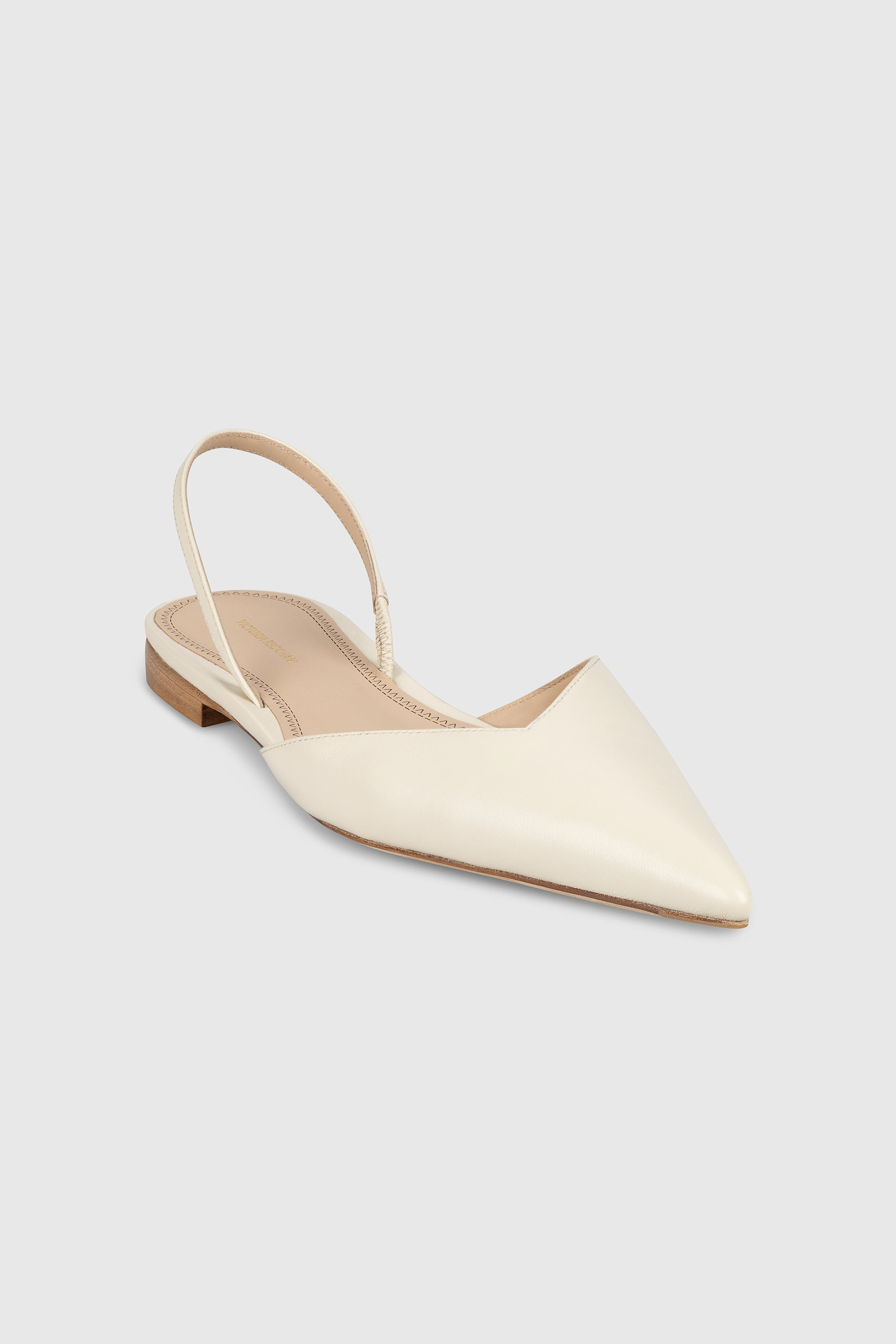 Victoria Angle Halter Back Flat Ceramic Nappa Leather