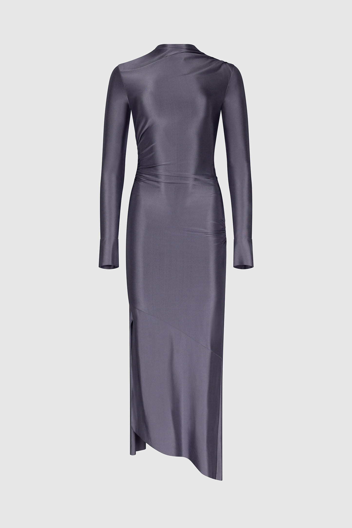 Draped Midi Dress In Lilac