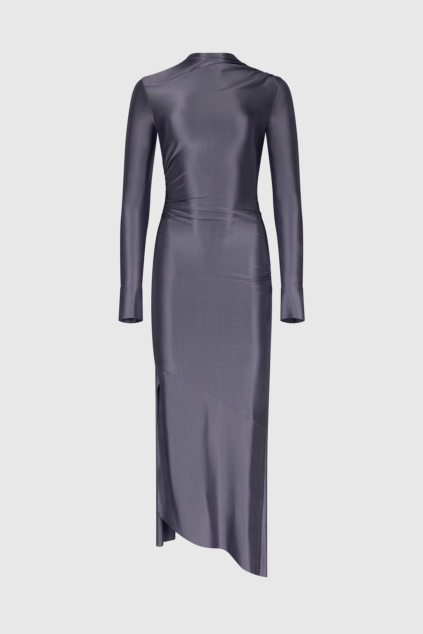 Draped Midi Dress In Lilac