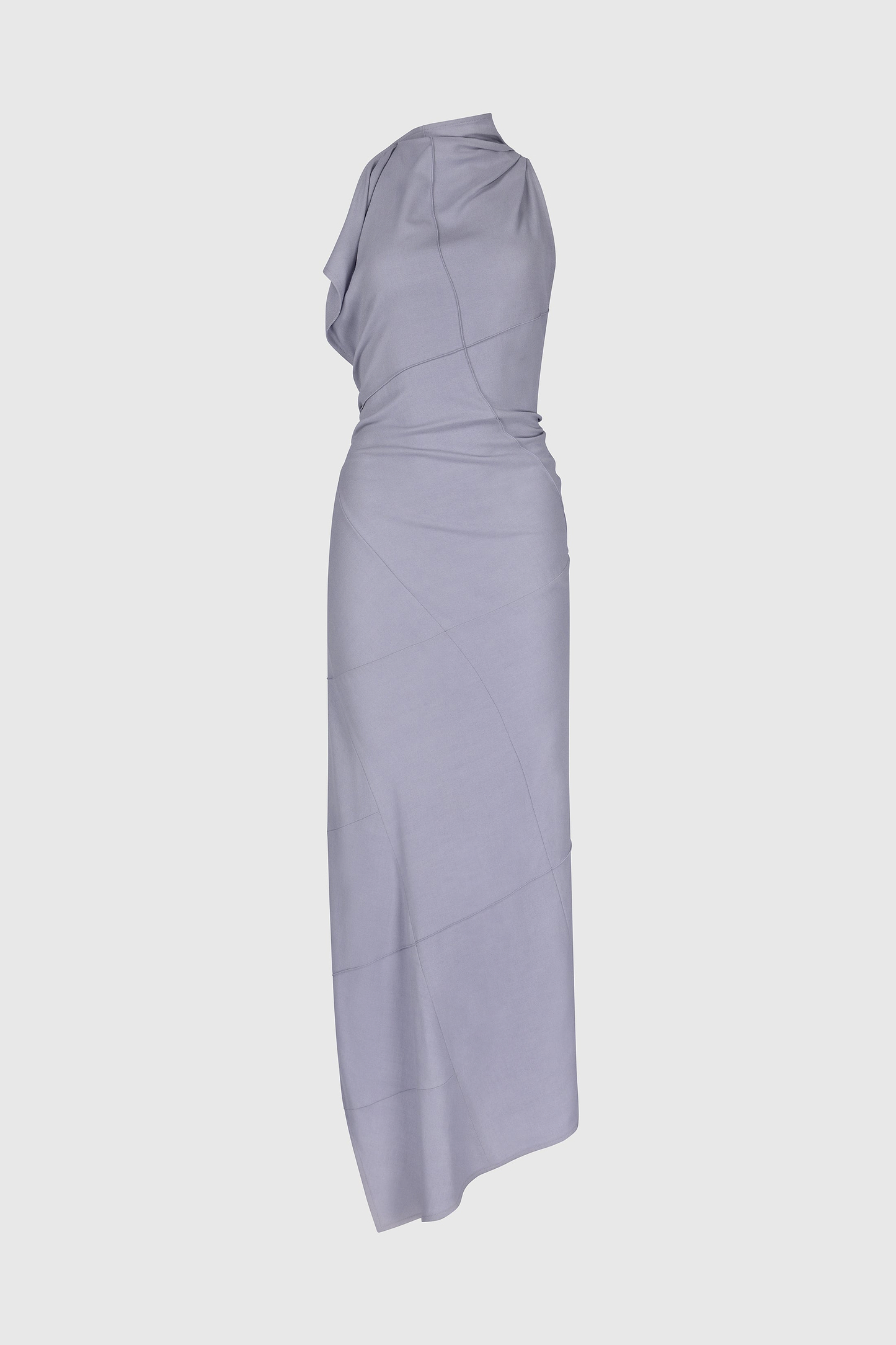 Sleeveless Crease Midi Dress In Lilac