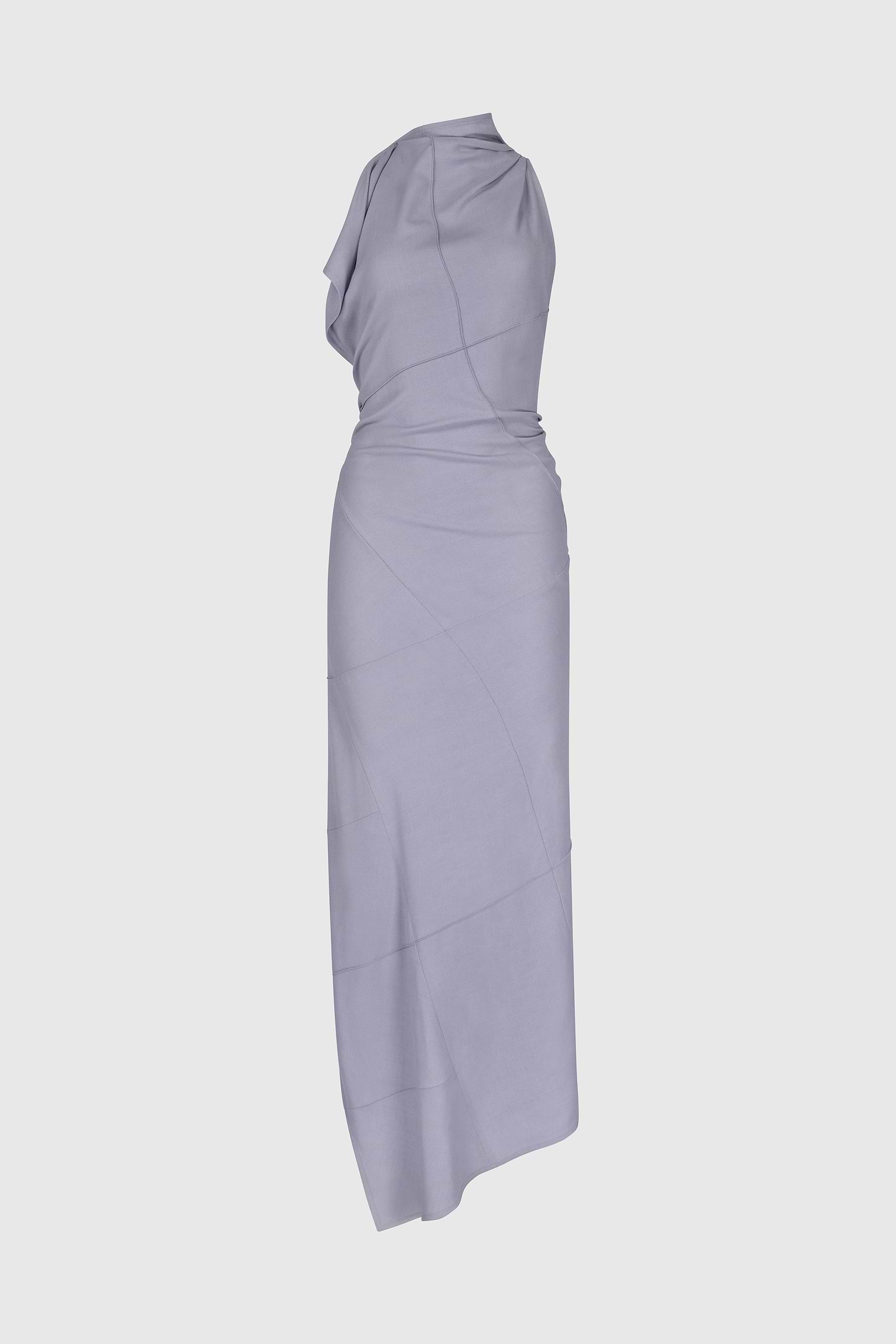 Sleeveless Crease Midi Dress In Lilac