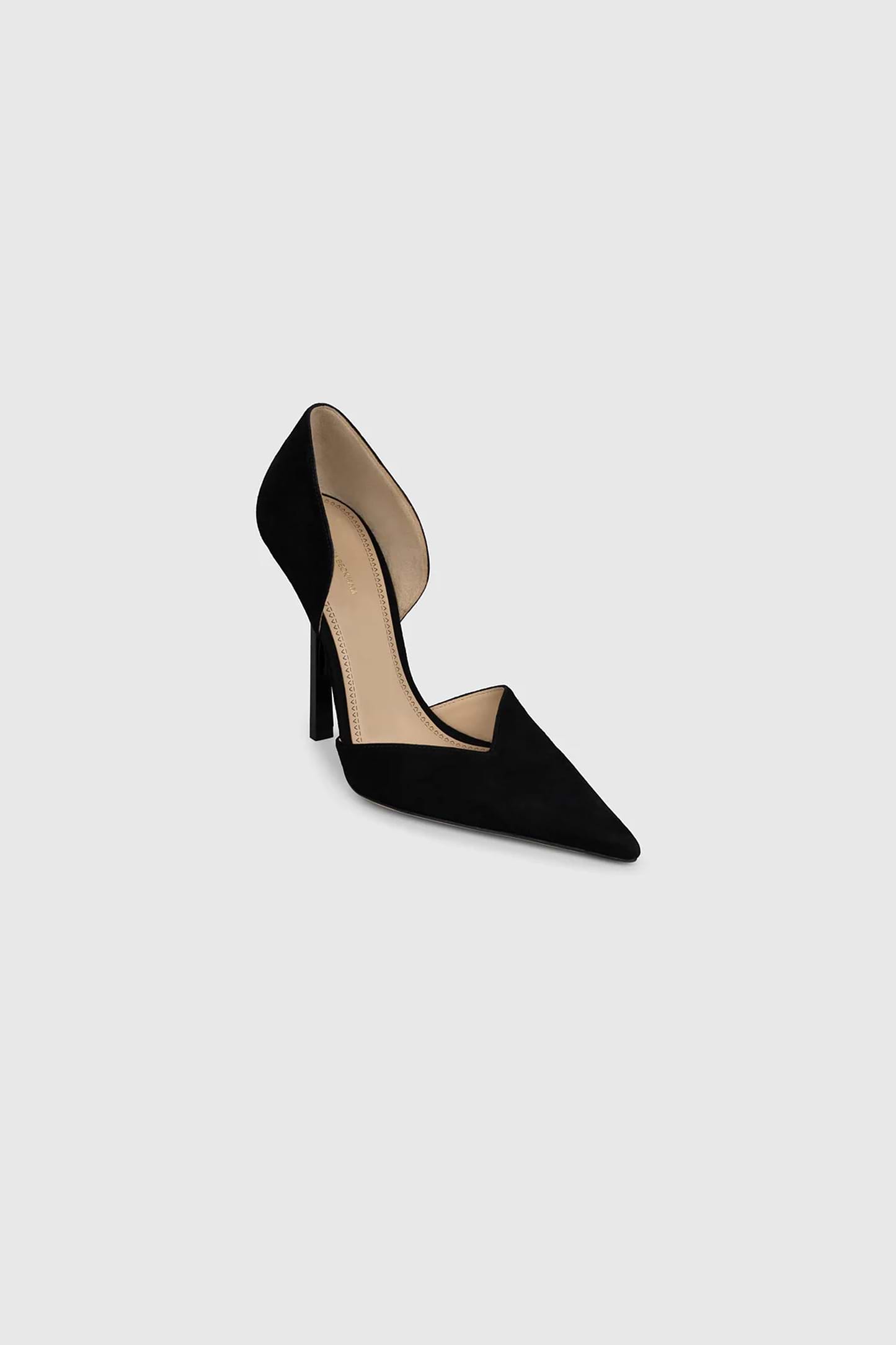 Victoria Angle D'Orsay Pump 115 Black Suede