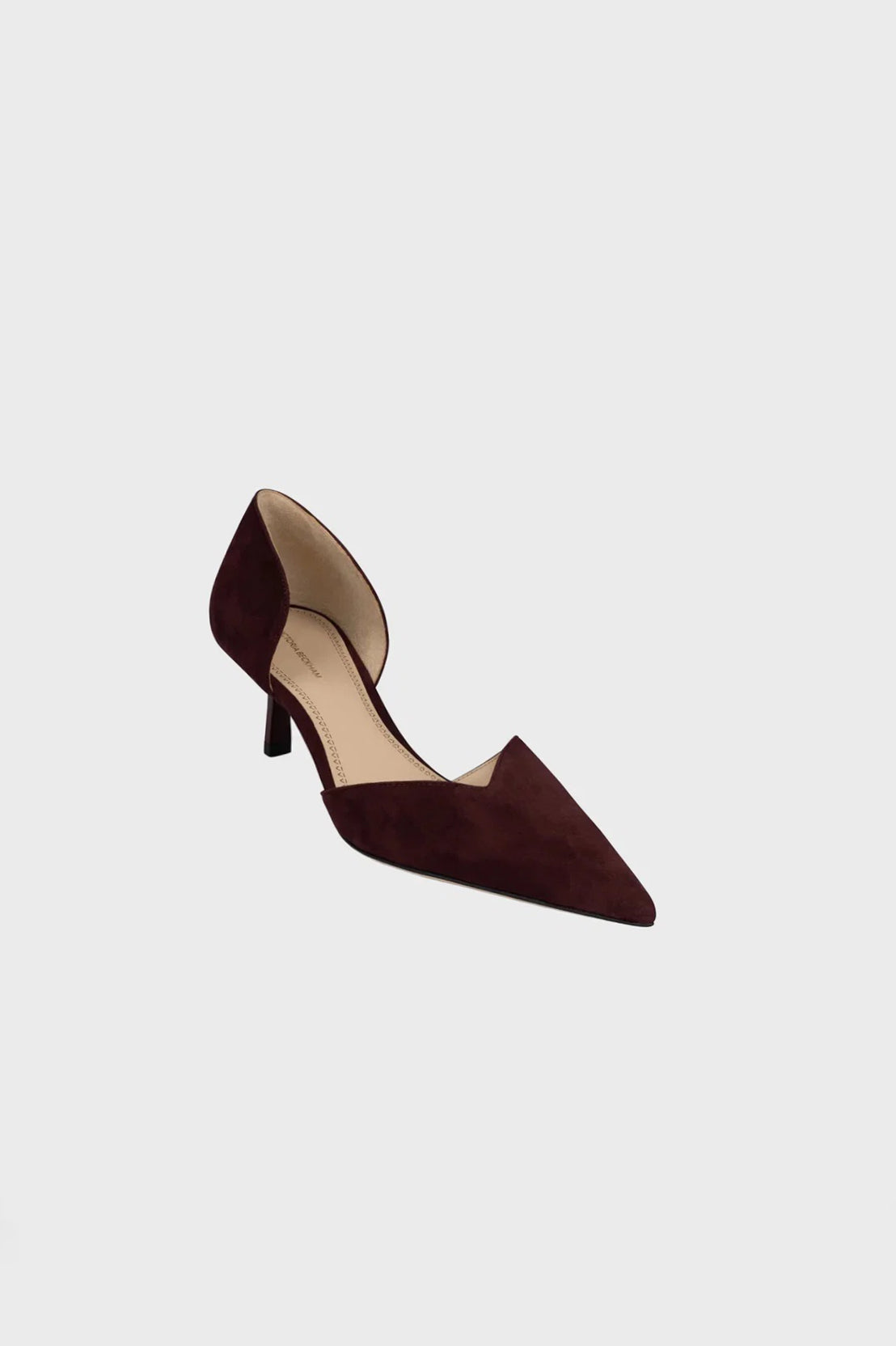 Victoria Angle D'Orsay Pump 55 Burgundy Suede