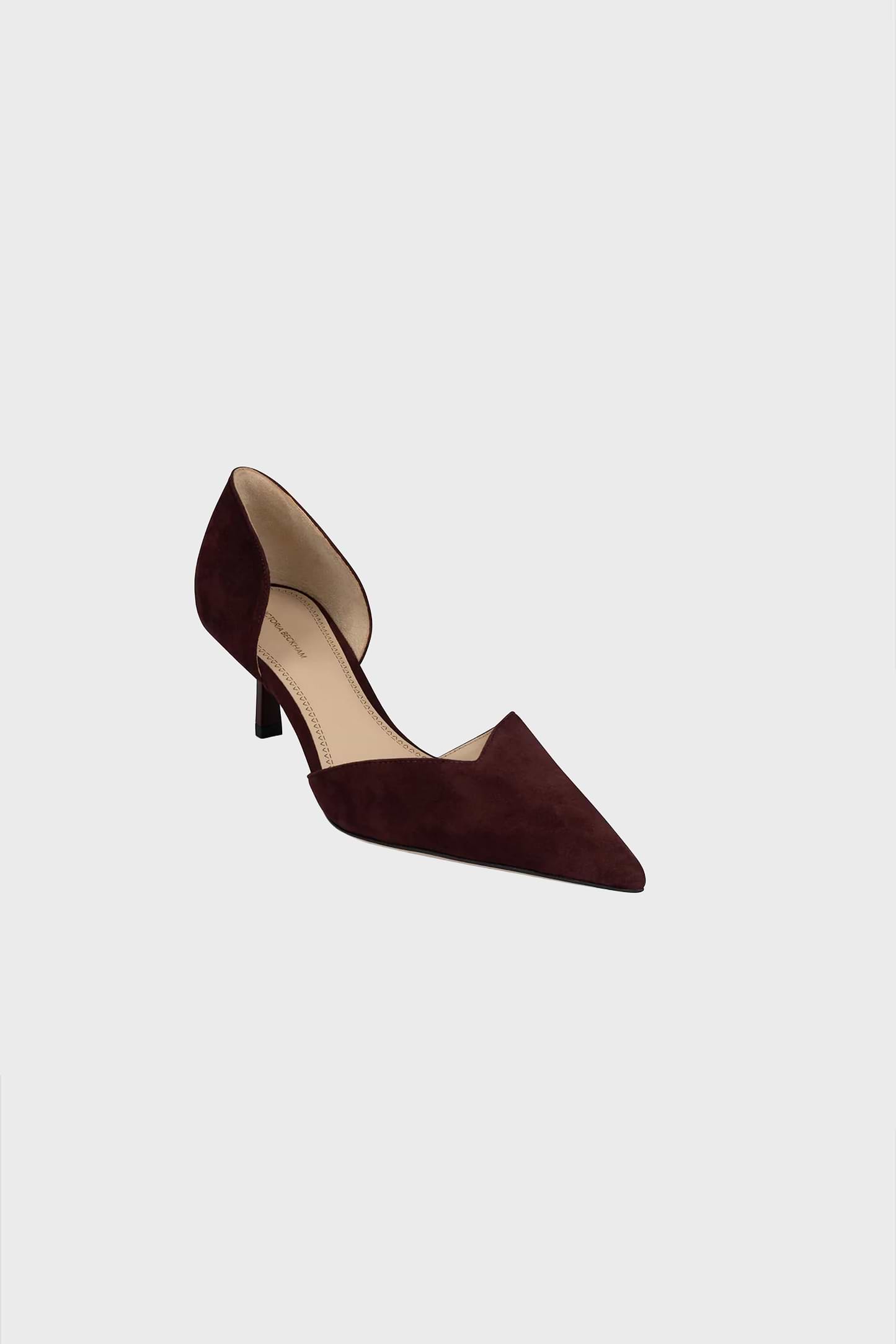 Victoria Angle D'Orsay Pump 55 Burgundy Suede