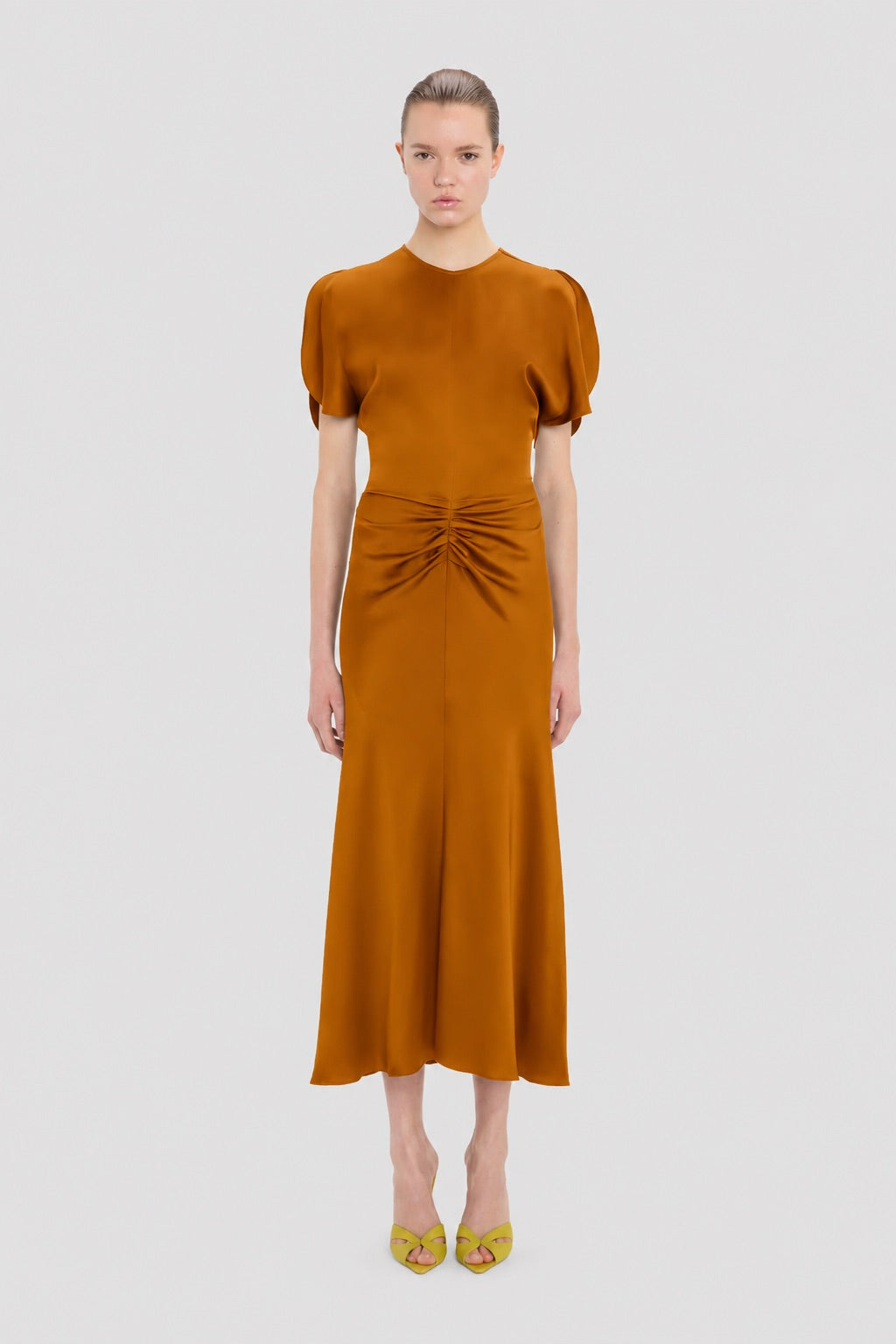 Bela Midi Dress in Bronze