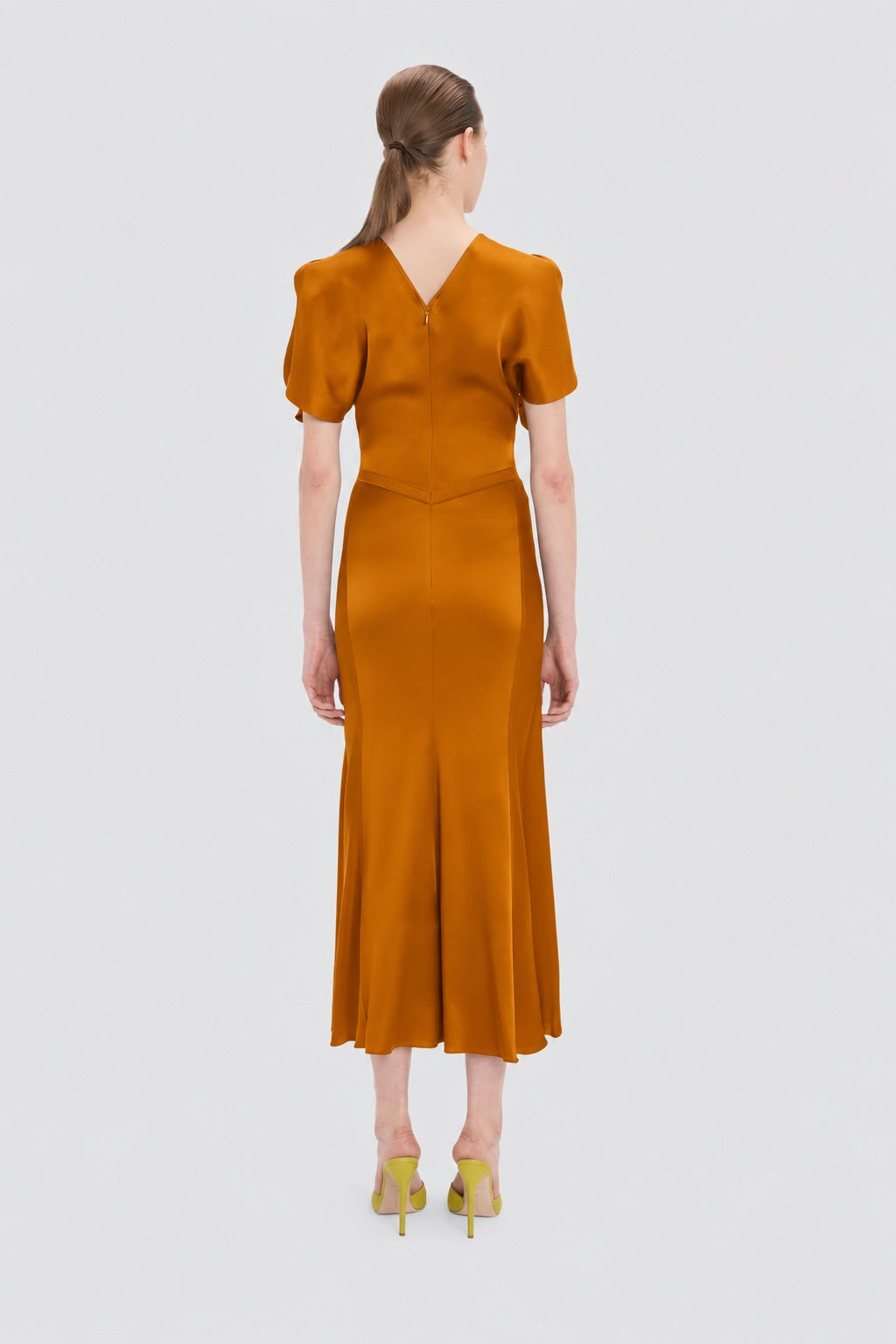 Bela Midi Dress in Bronze