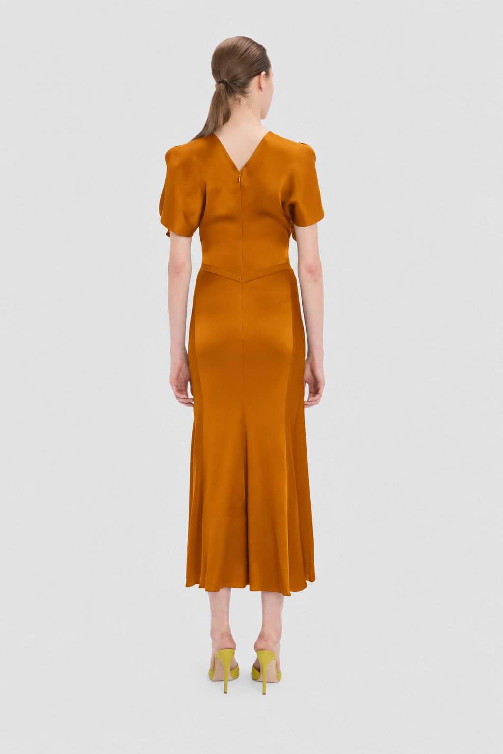 Bela Midi Dress in Bronze