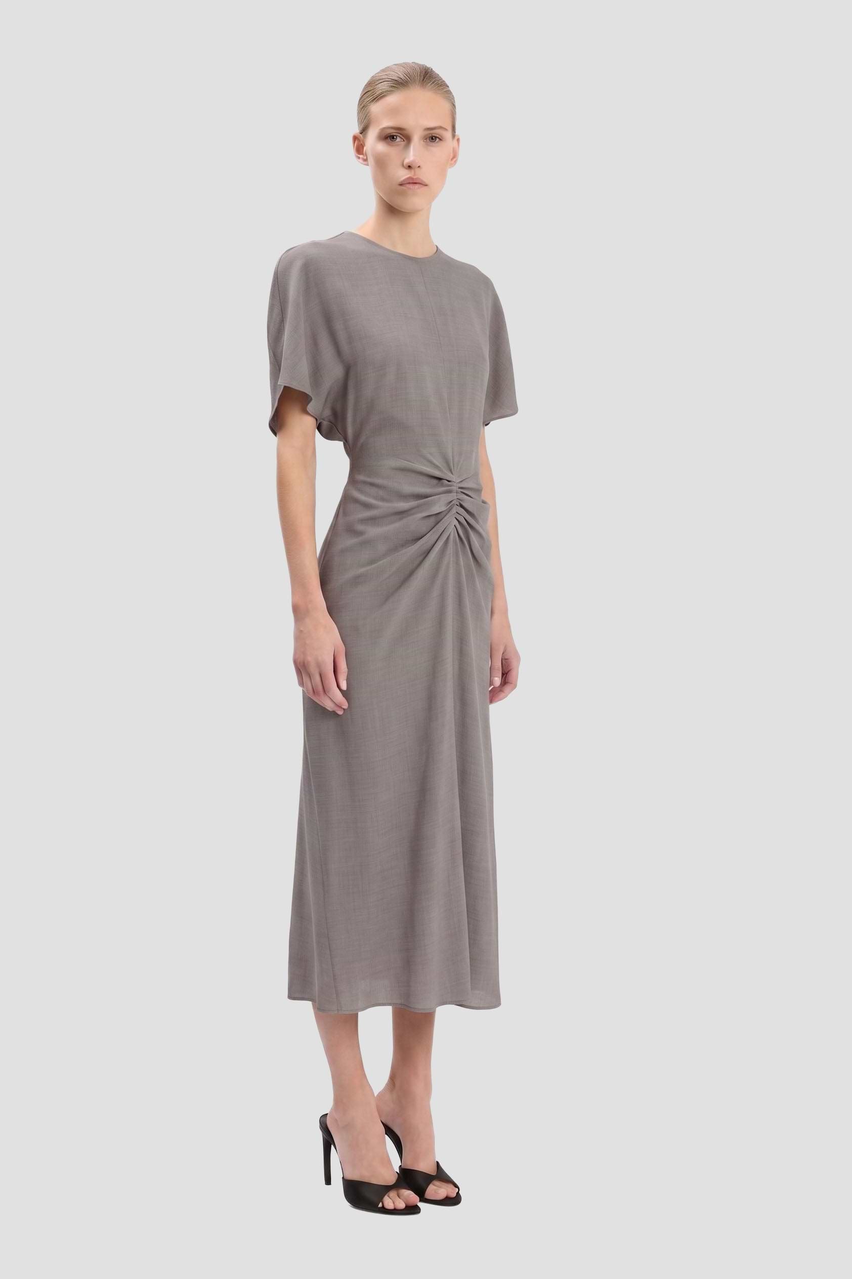 Bela Midi Dress In Grey