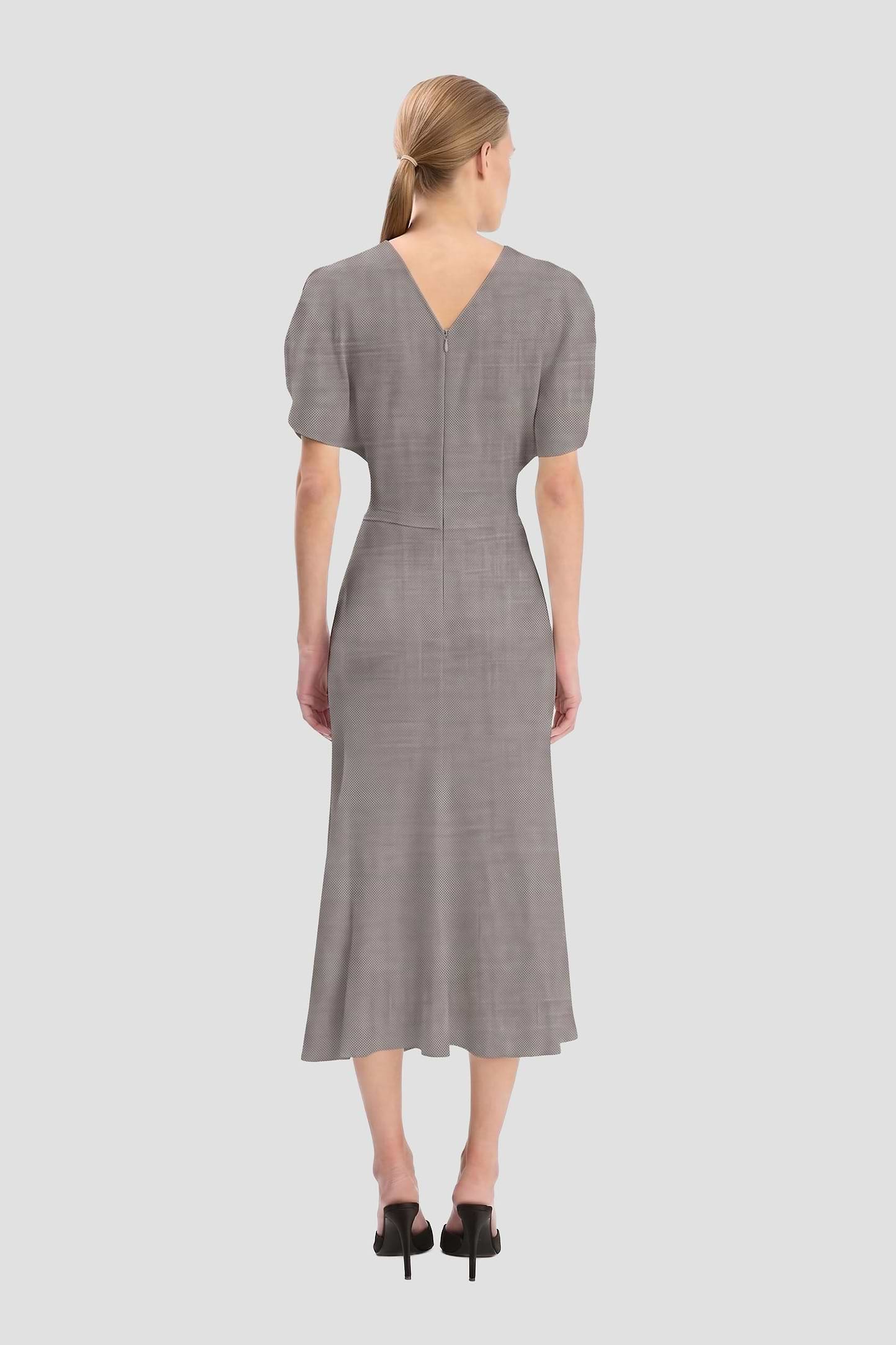 Bela Midi Dress In Grey