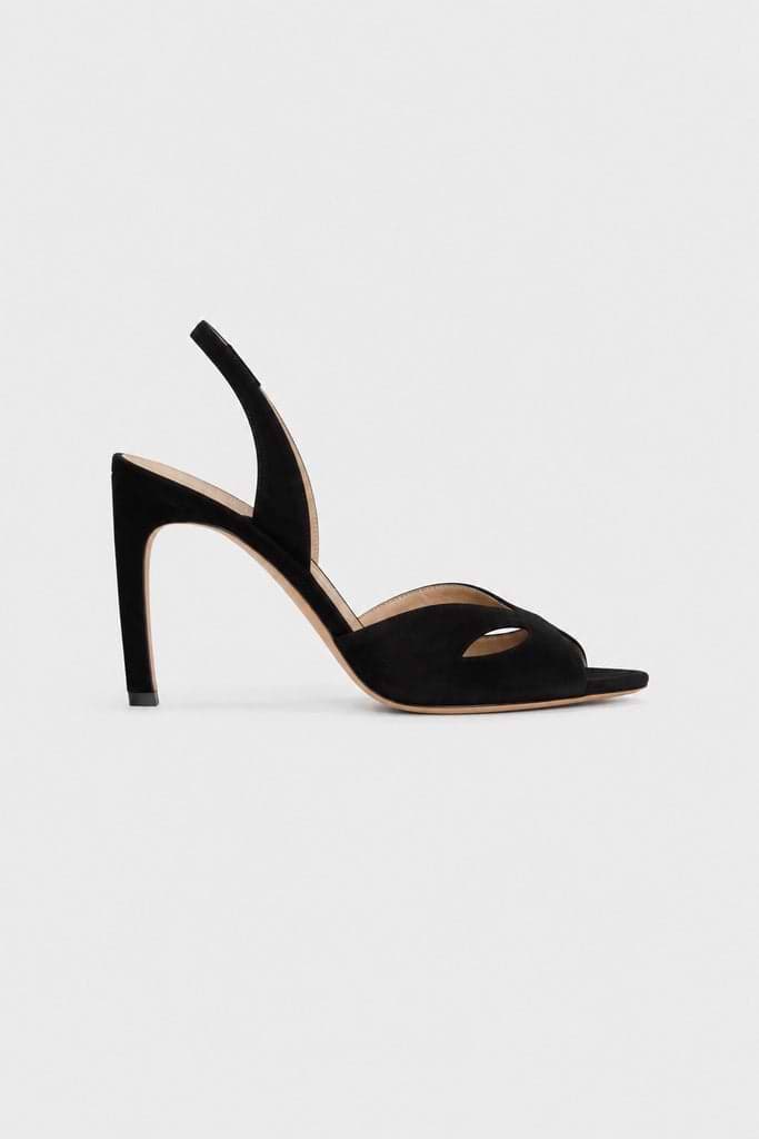 Harlow Mask Halter Back 100 Black Suede