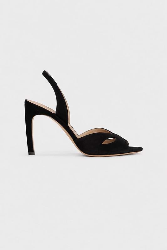 Harlow Mask Halter Back 100 Black Suede