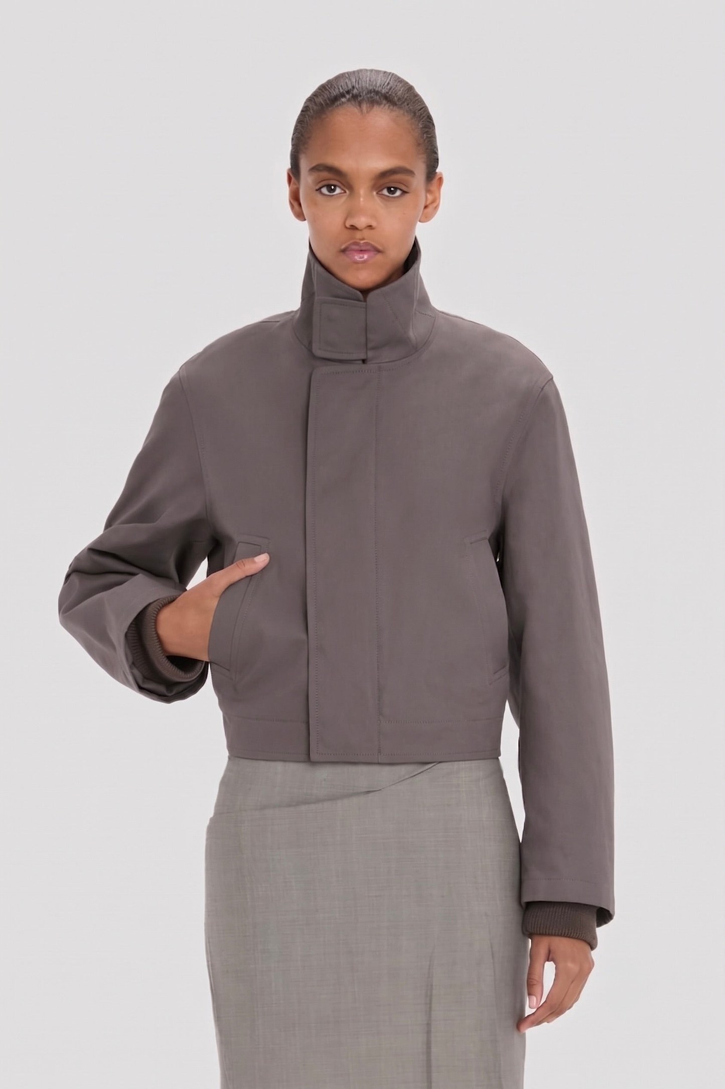 Bomber Jacket In Grey