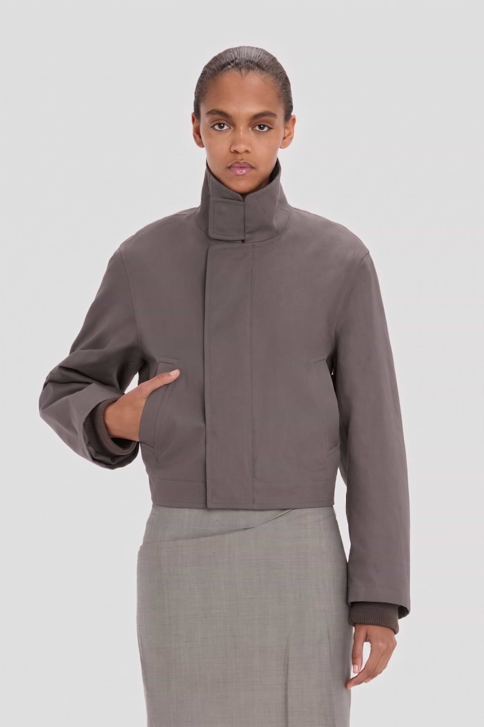 Bomber Jacket In Grey