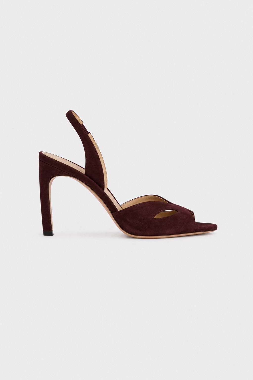 Harlow Mask Halter Back 100 Burgundy Suede
