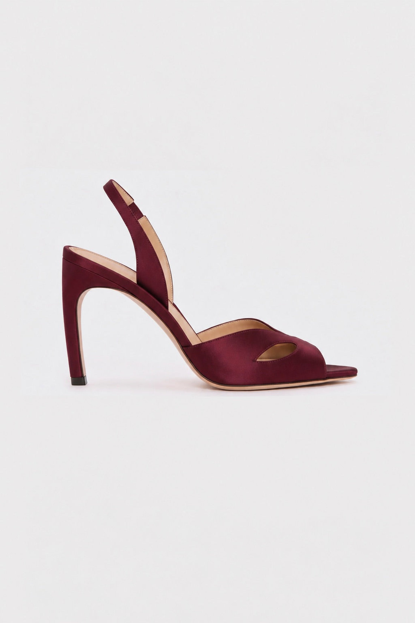 Harlow Mask Halter Back 100 Burgundy Satin