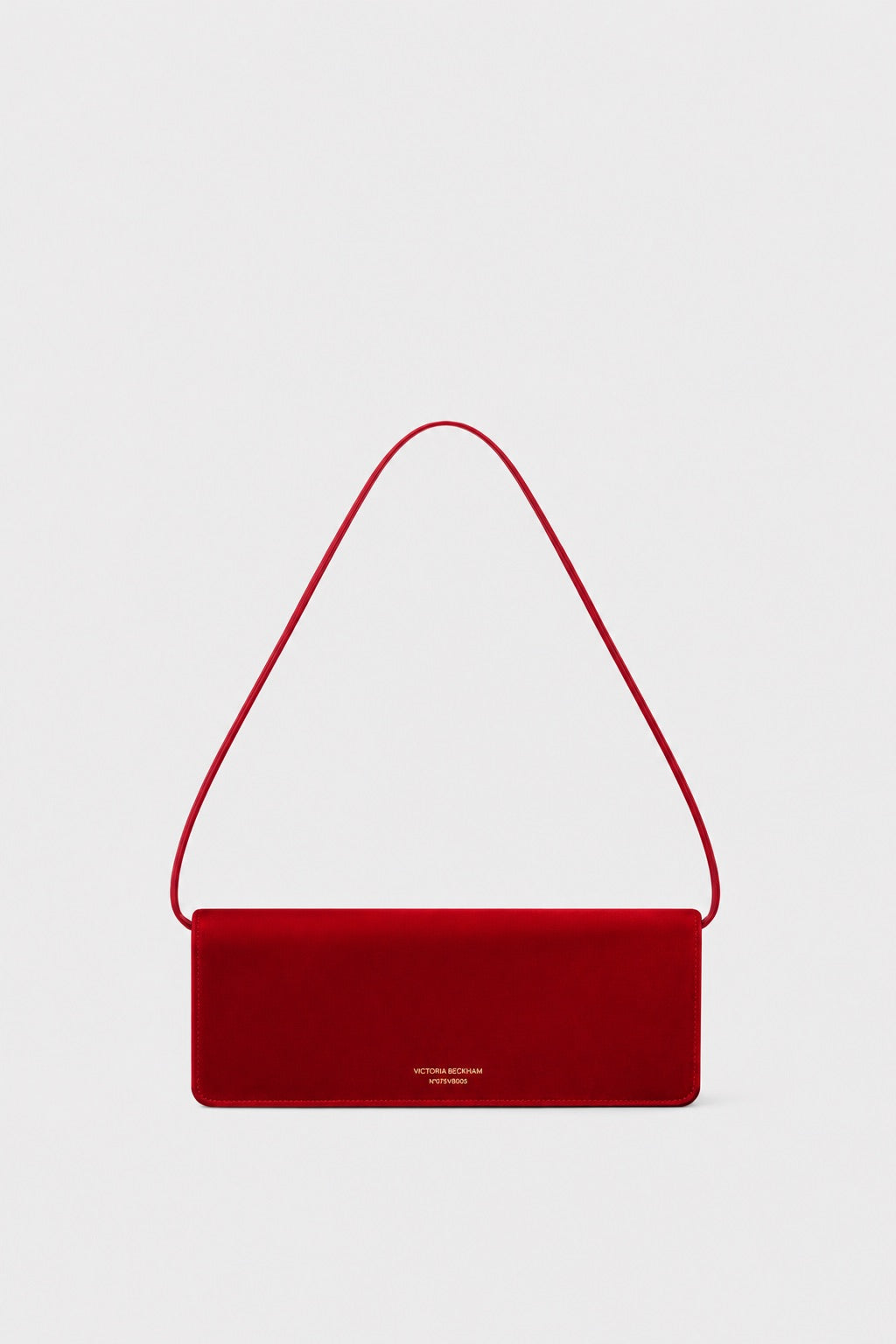 Dorian East-West Clutch Cherry Red Satin