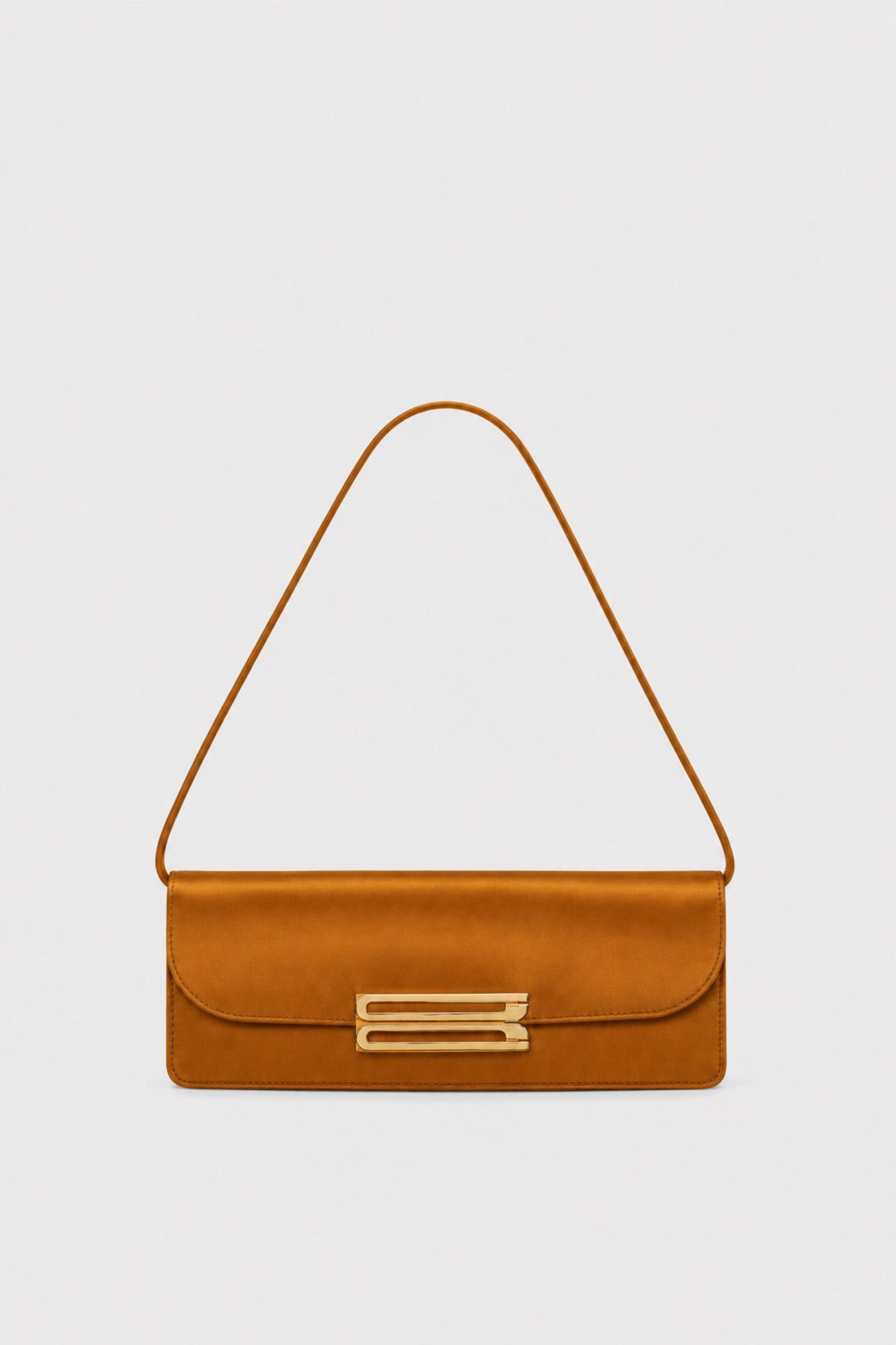 Dorian East West Clutch Bronze Satin