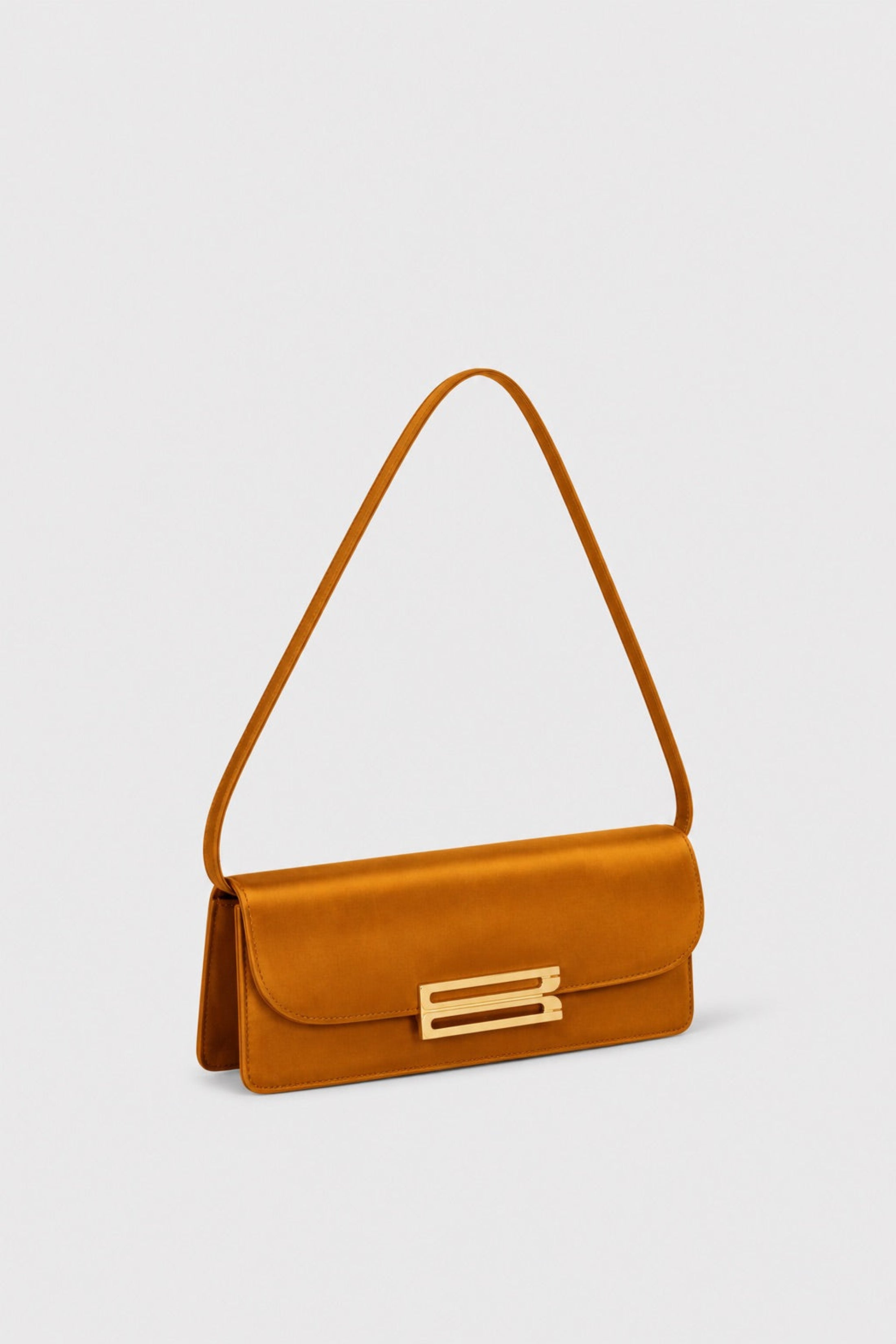 Dorian East West Clutch Bronze Satin